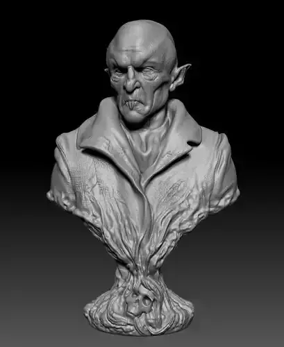 Nosferatu Bust Vampire 3D Model - Dracula Highly Detailed 