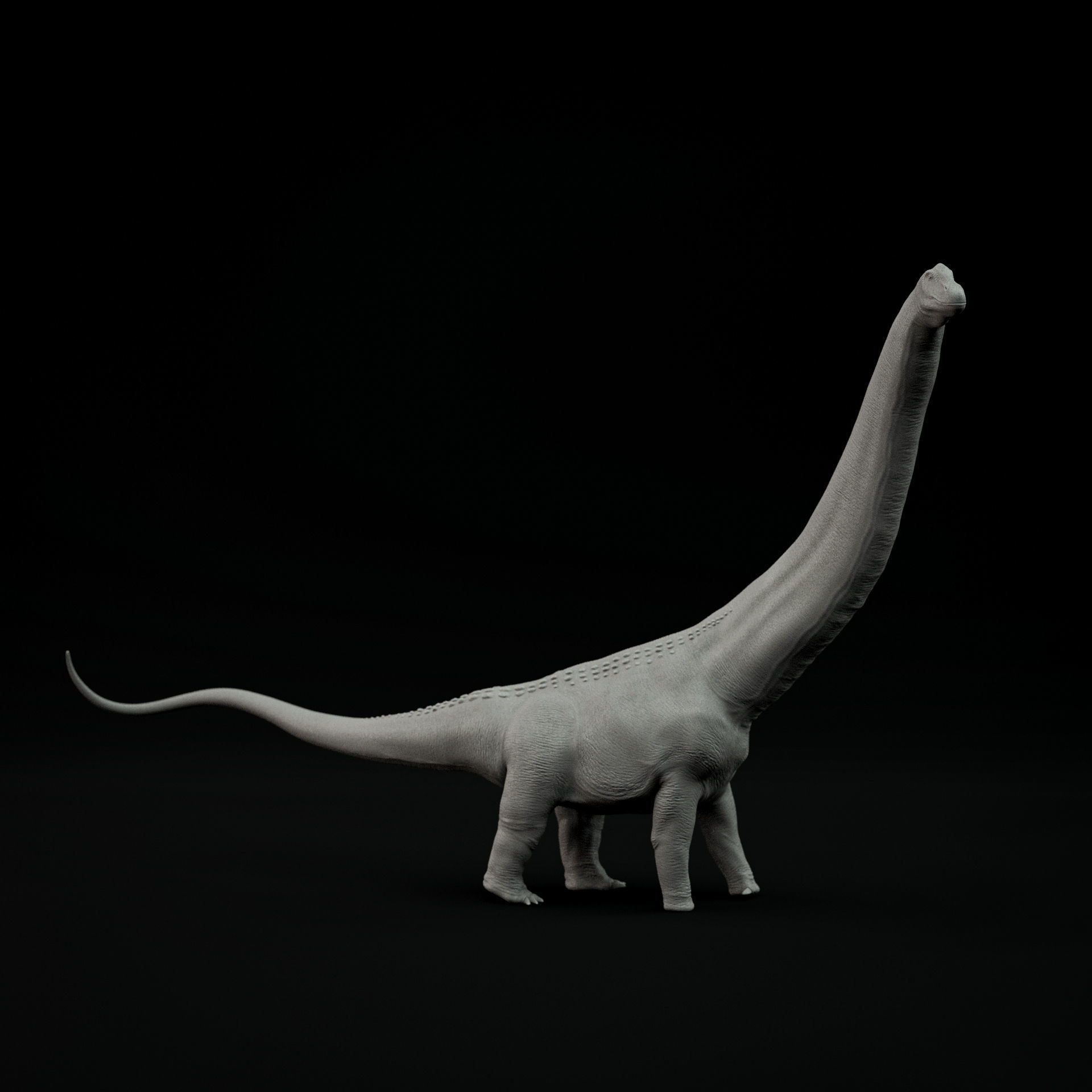 Argentinosaurus 1-100 scale pre-supported dinosaur 3D print model_1