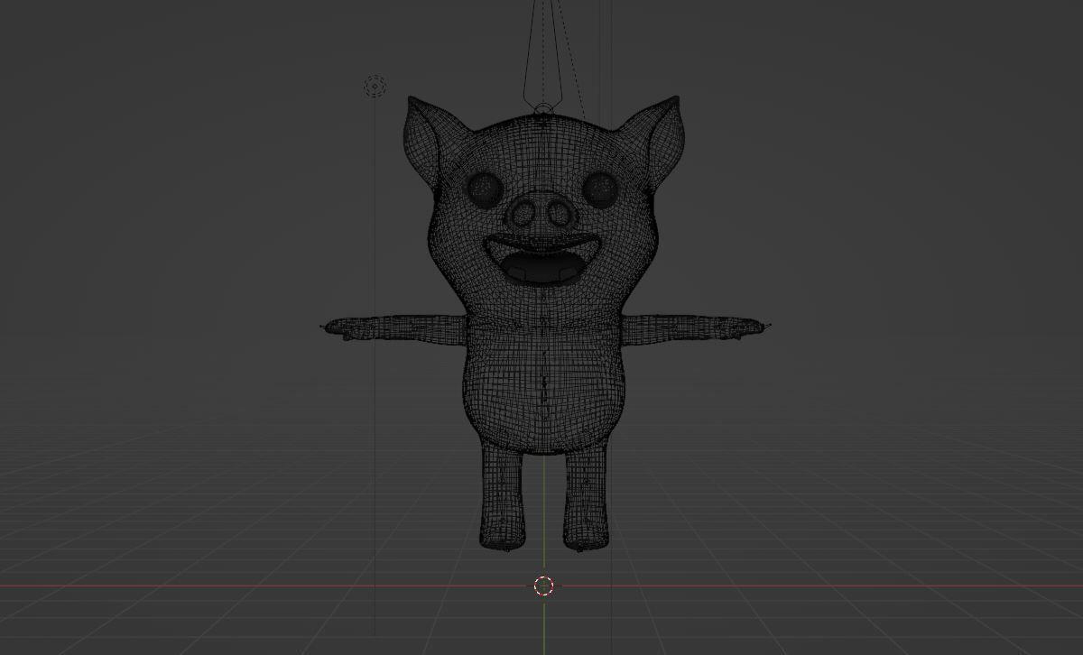 Pig cartoon 3D Low-poly 3D model_8