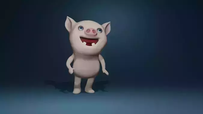 Pig cartoon 3D