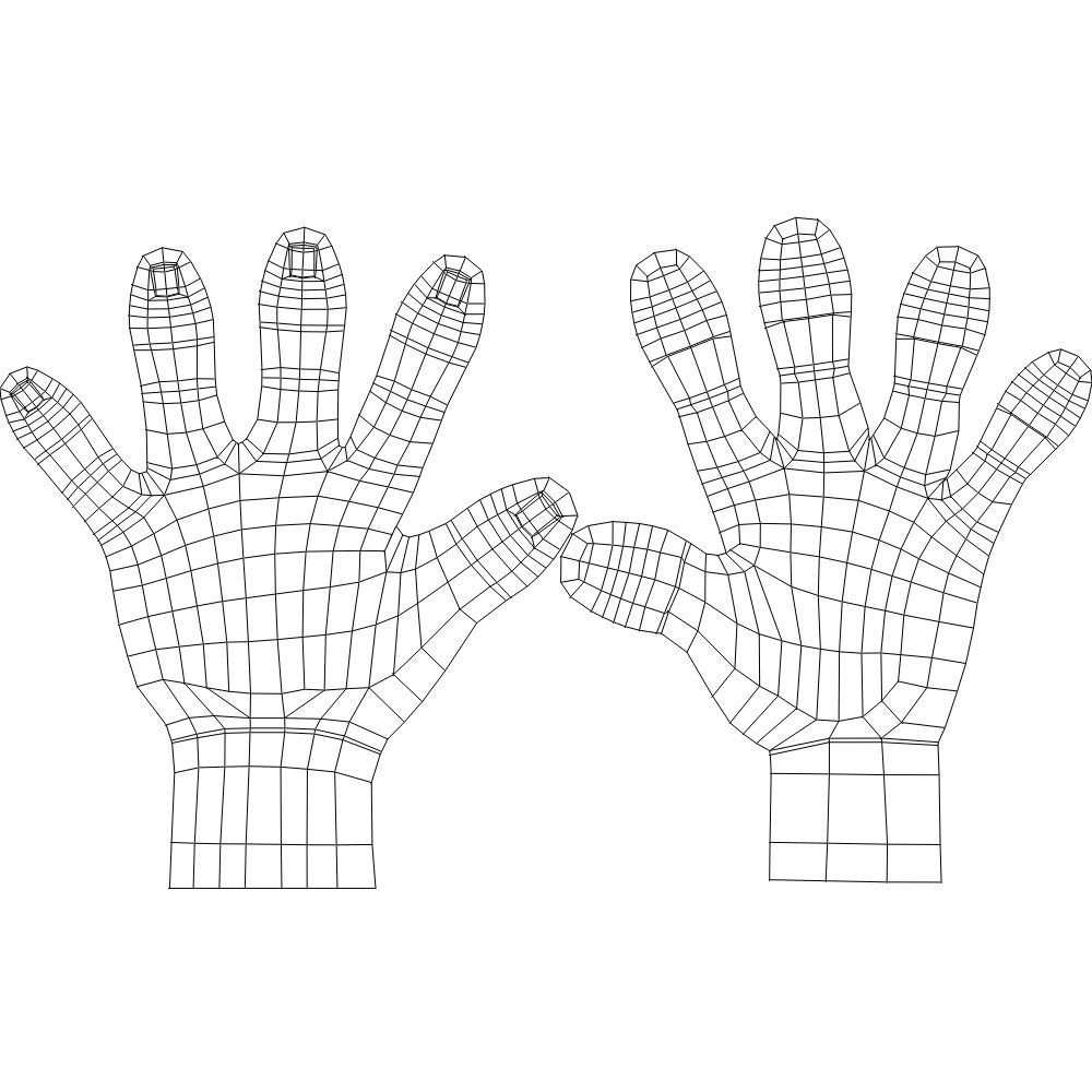 Hand Human Low-poly 3D model_11