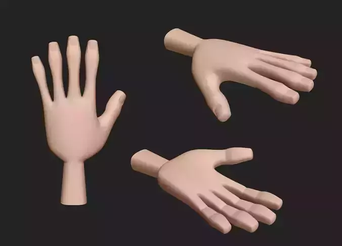 Hand Human Low-poly 3D model
