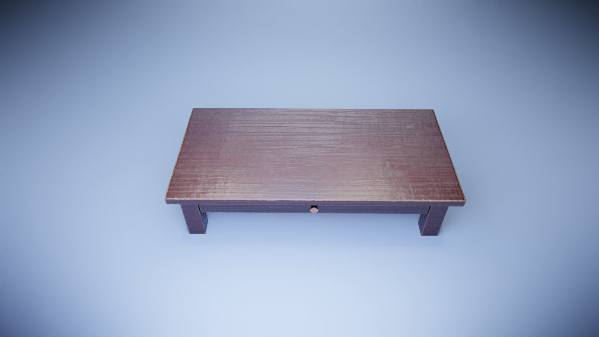 Vintage table Low-poly 3D model_5