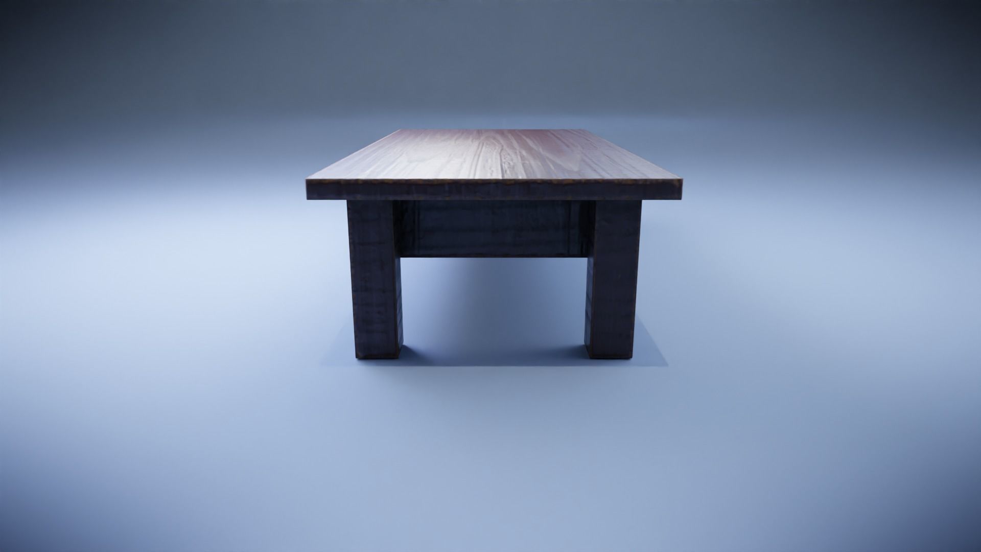 Vintage table Low-poly 3D model_3