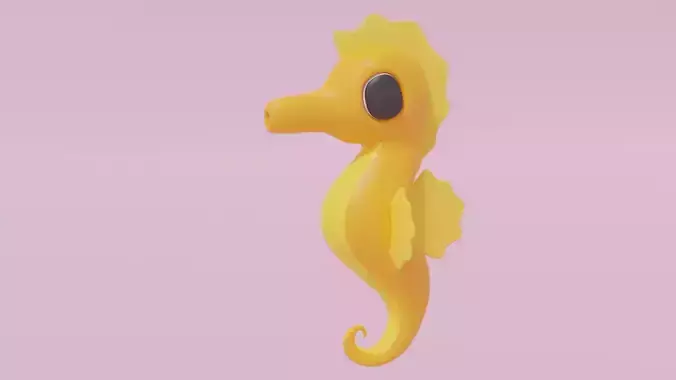 Cartoon Seahorse