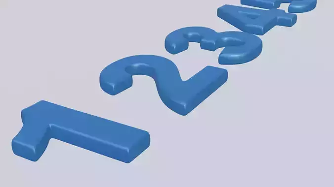 3D Print Numbers Models Smooth and Sharp 3D print model