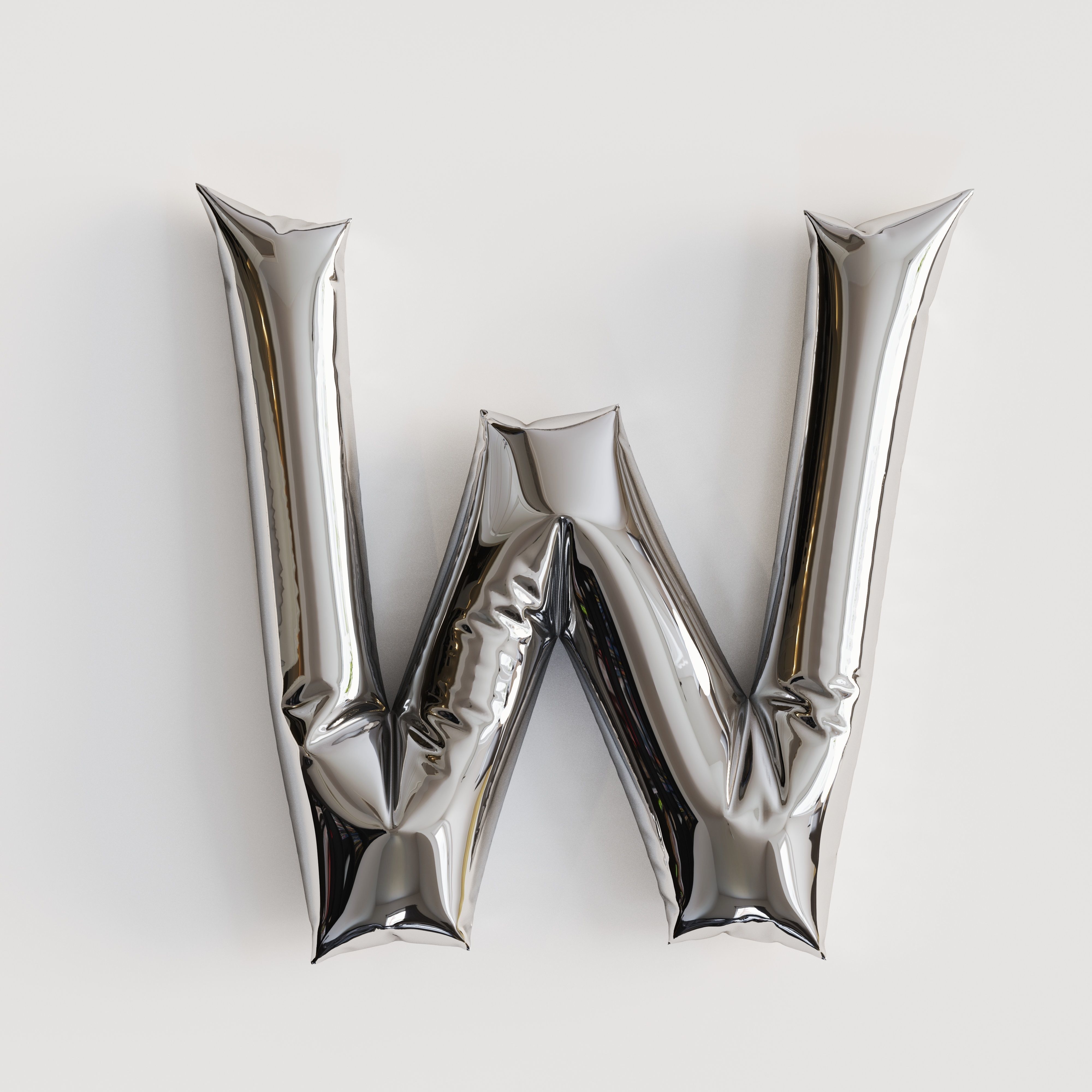 Alphabet balloons  Low-poly 3D model_48