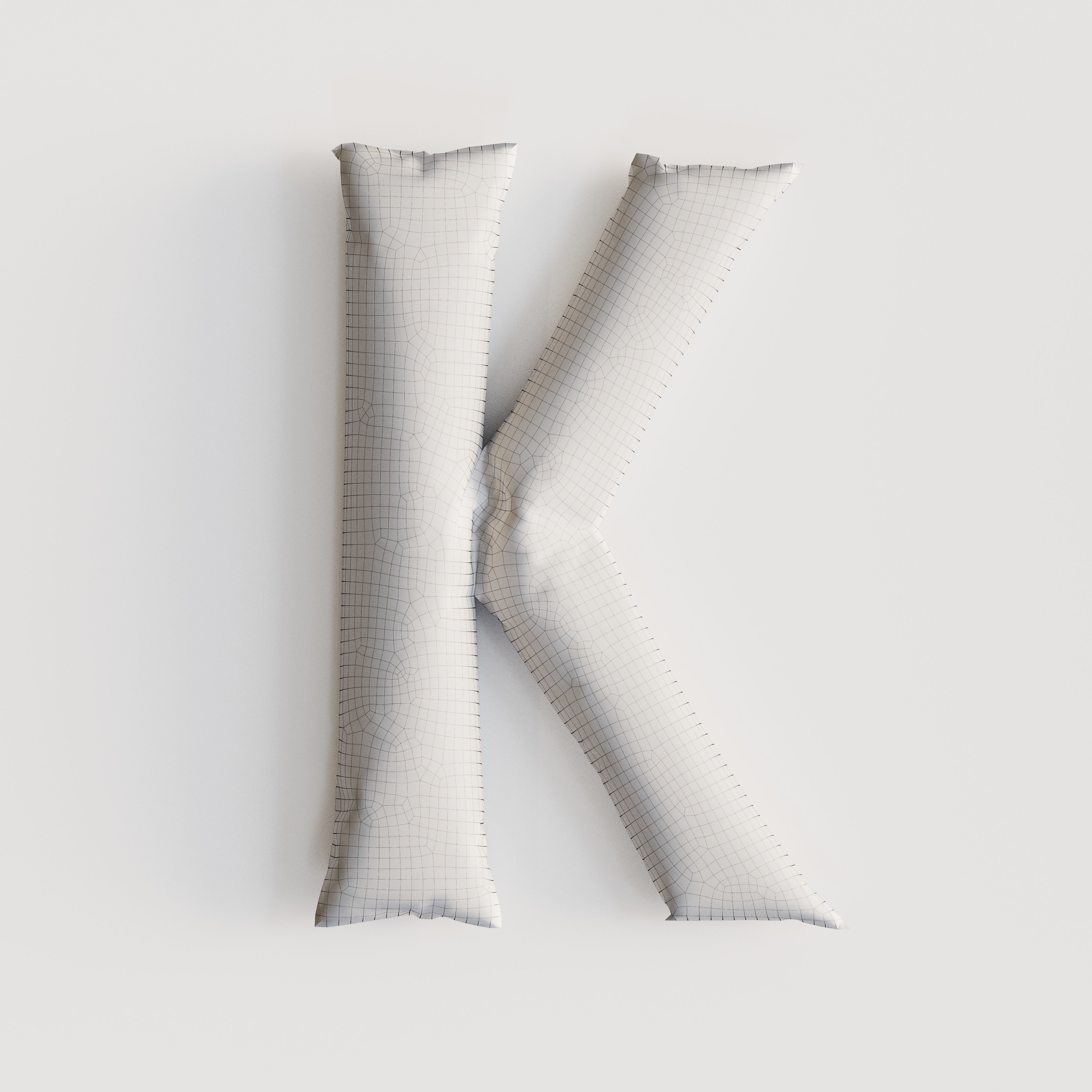 Alphabet balloons  Low-poly 3D model_35