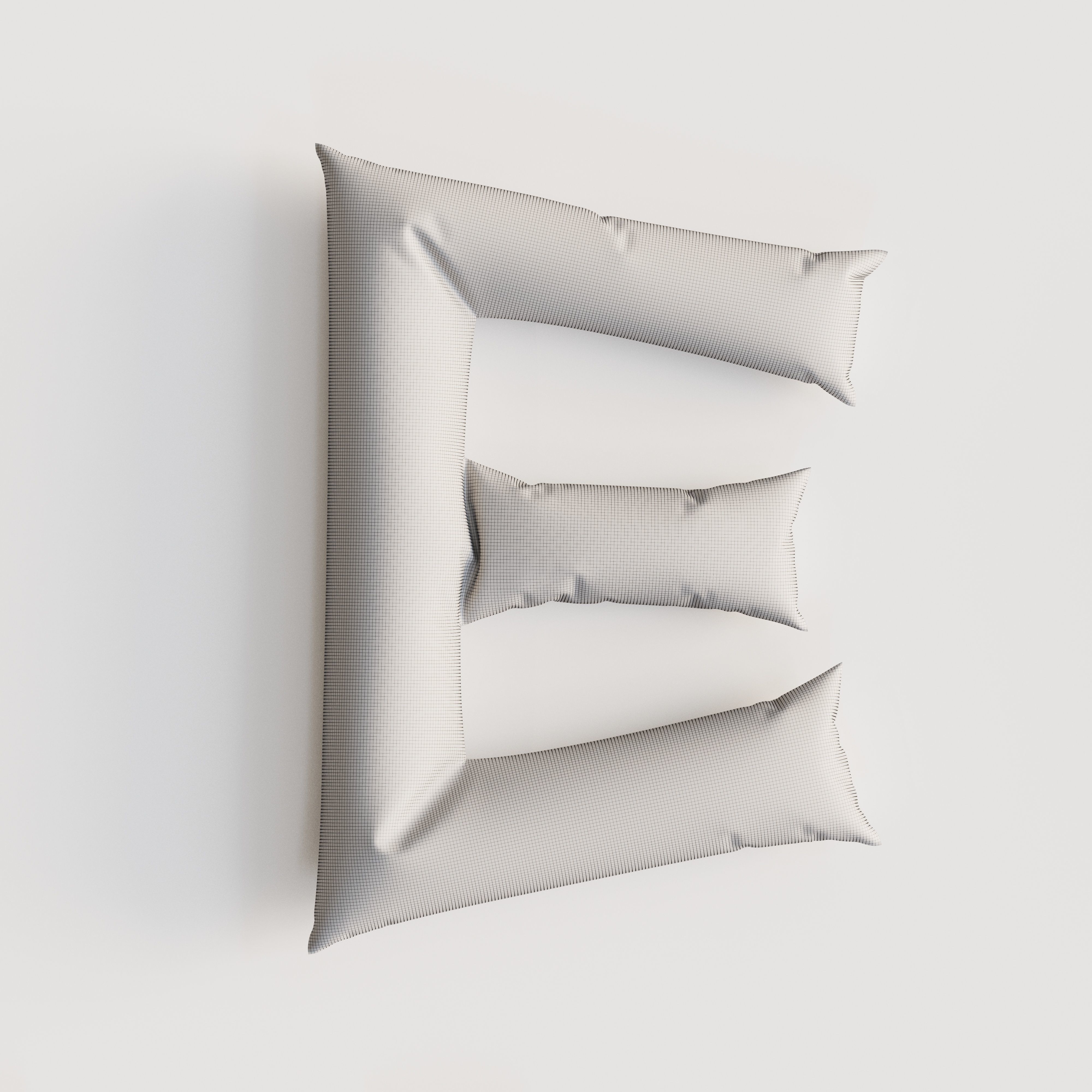 Alphabet balloons  Low-poly 3D model_27