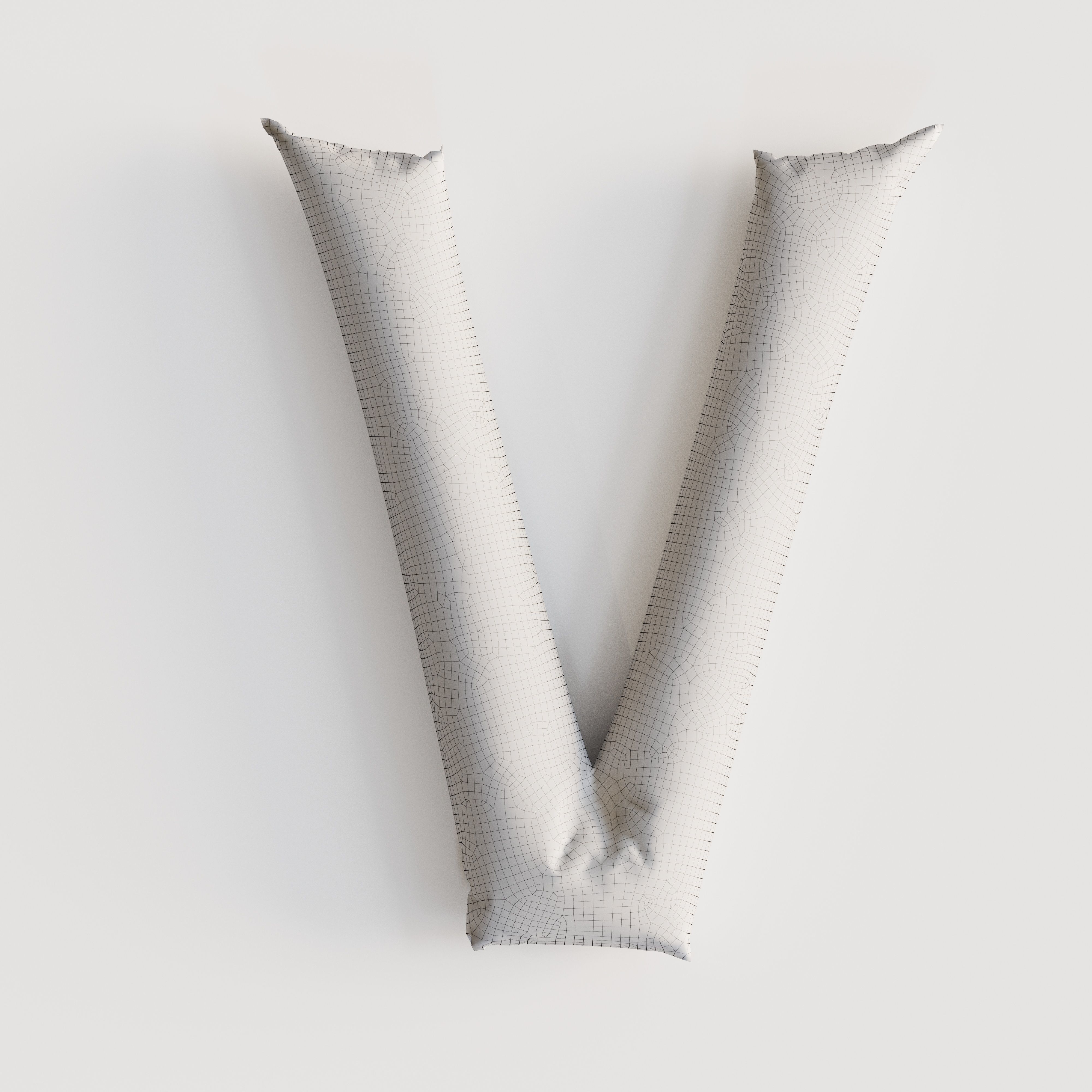 Alphabet balloons  Low-poly 3D model_53