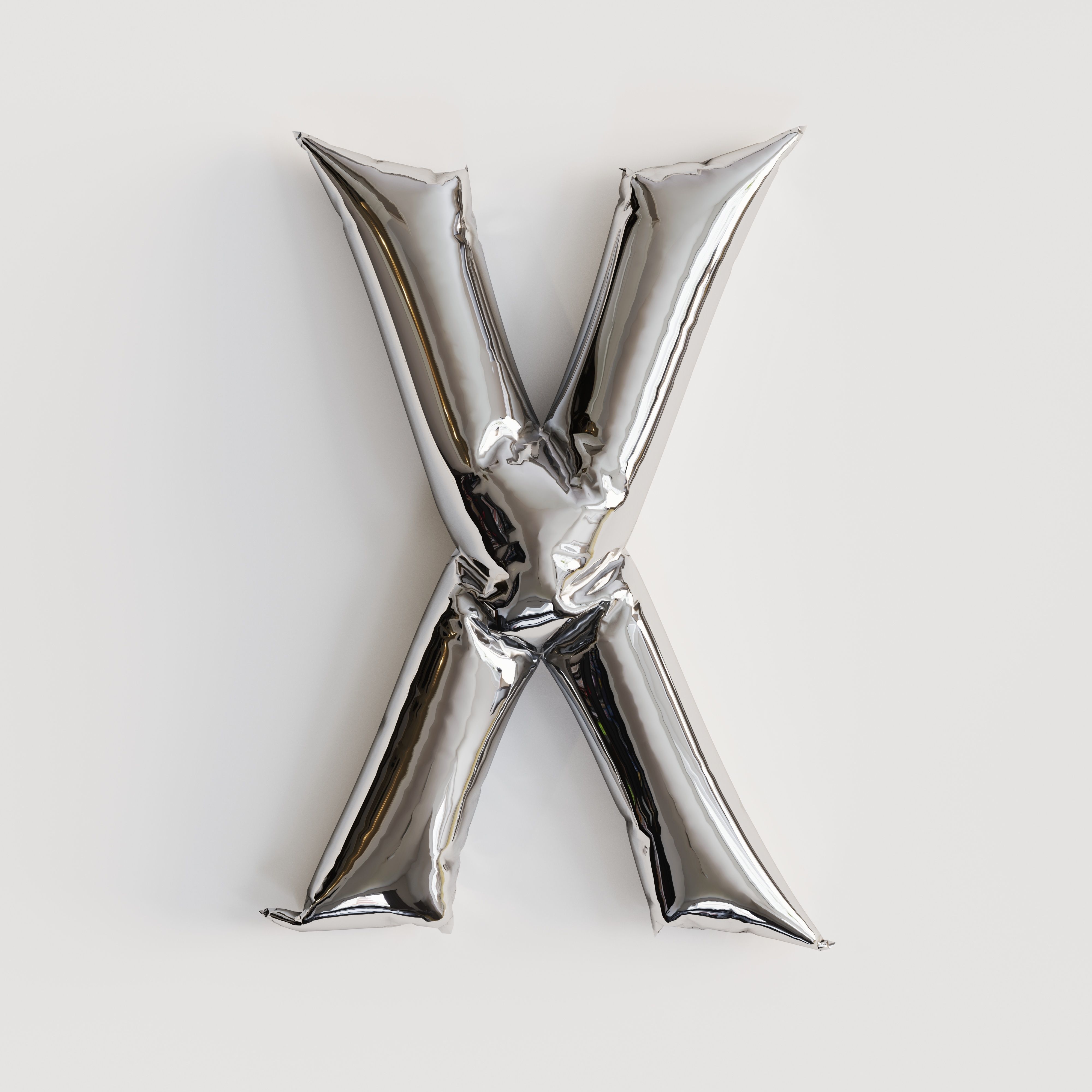 Alphabet balloons  Low-poly 3D model_12