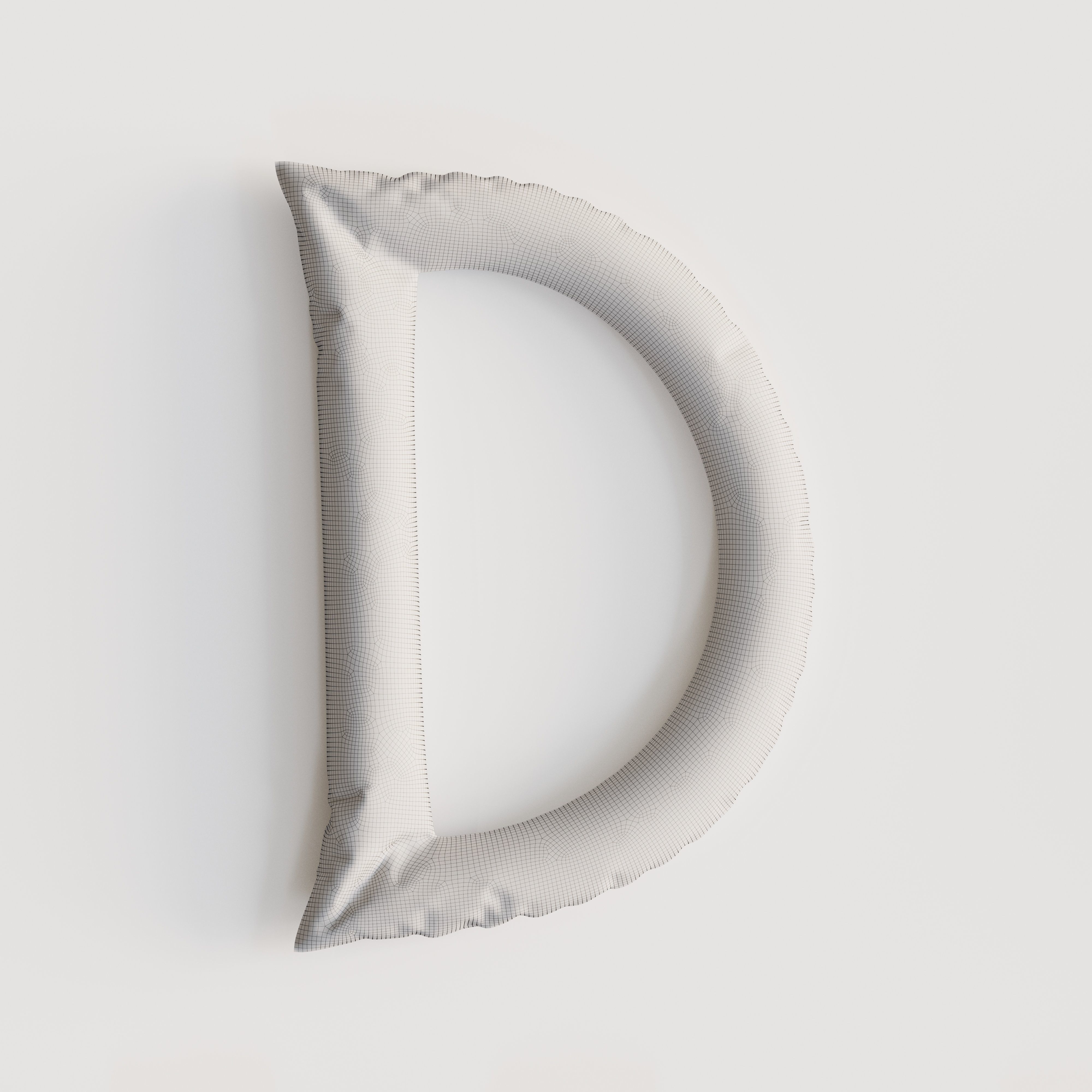 Alphabet balloons  Low-poly 3D model_22