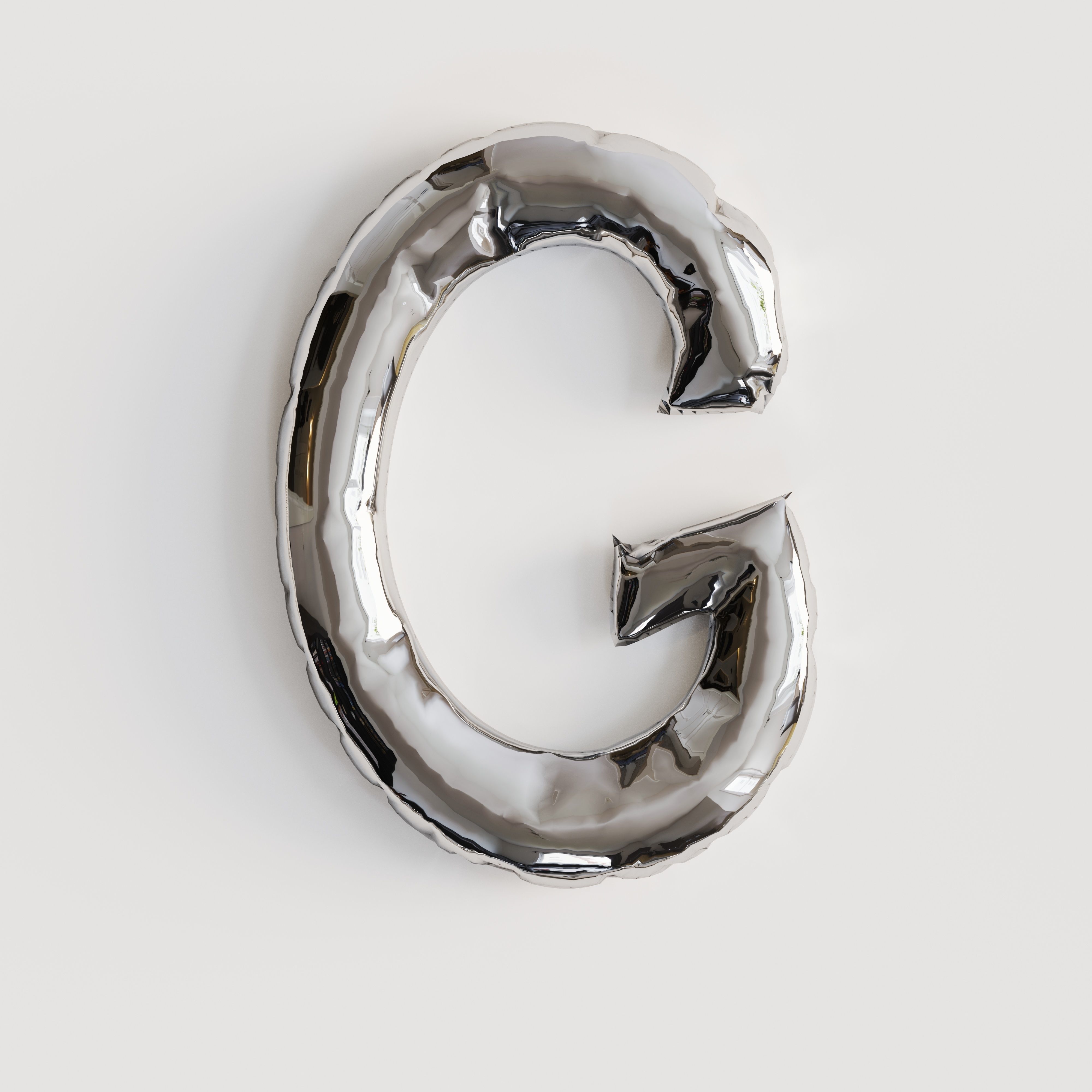 Alphabet balloons  Low-poly 3D model_5