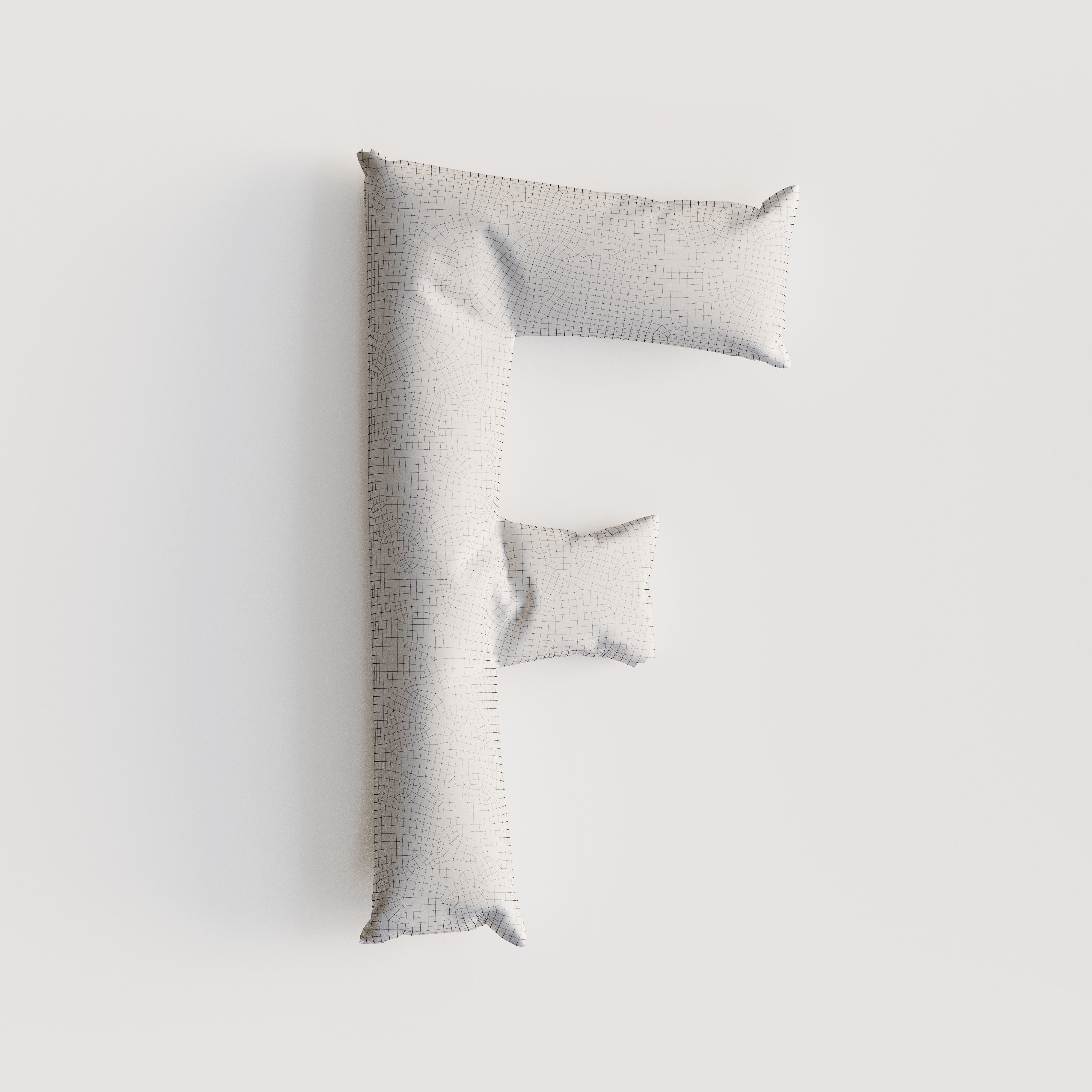 Alphabet balloons  Low-poly 3D model_23