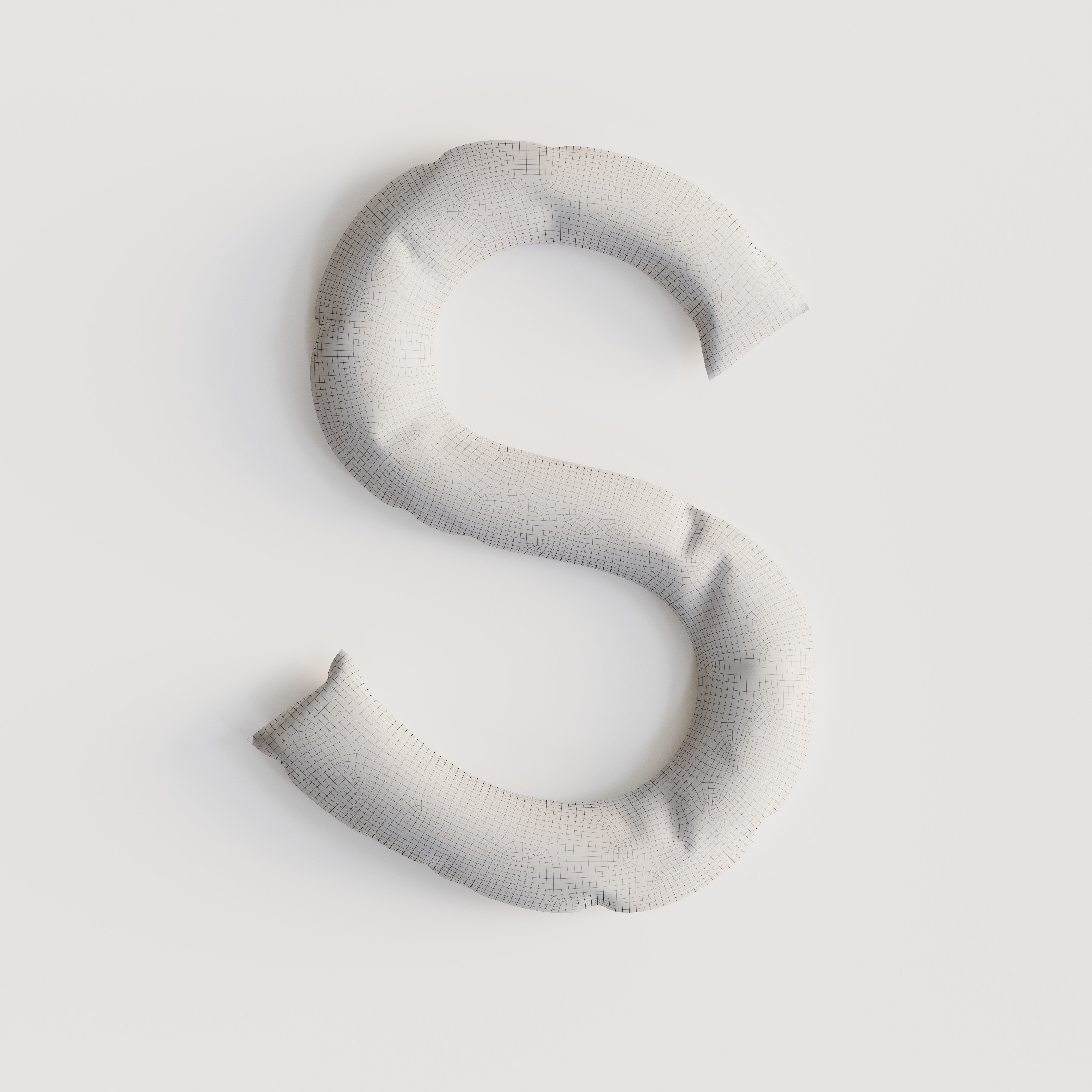 Alphabet balloons  Low-poly 3D model_13