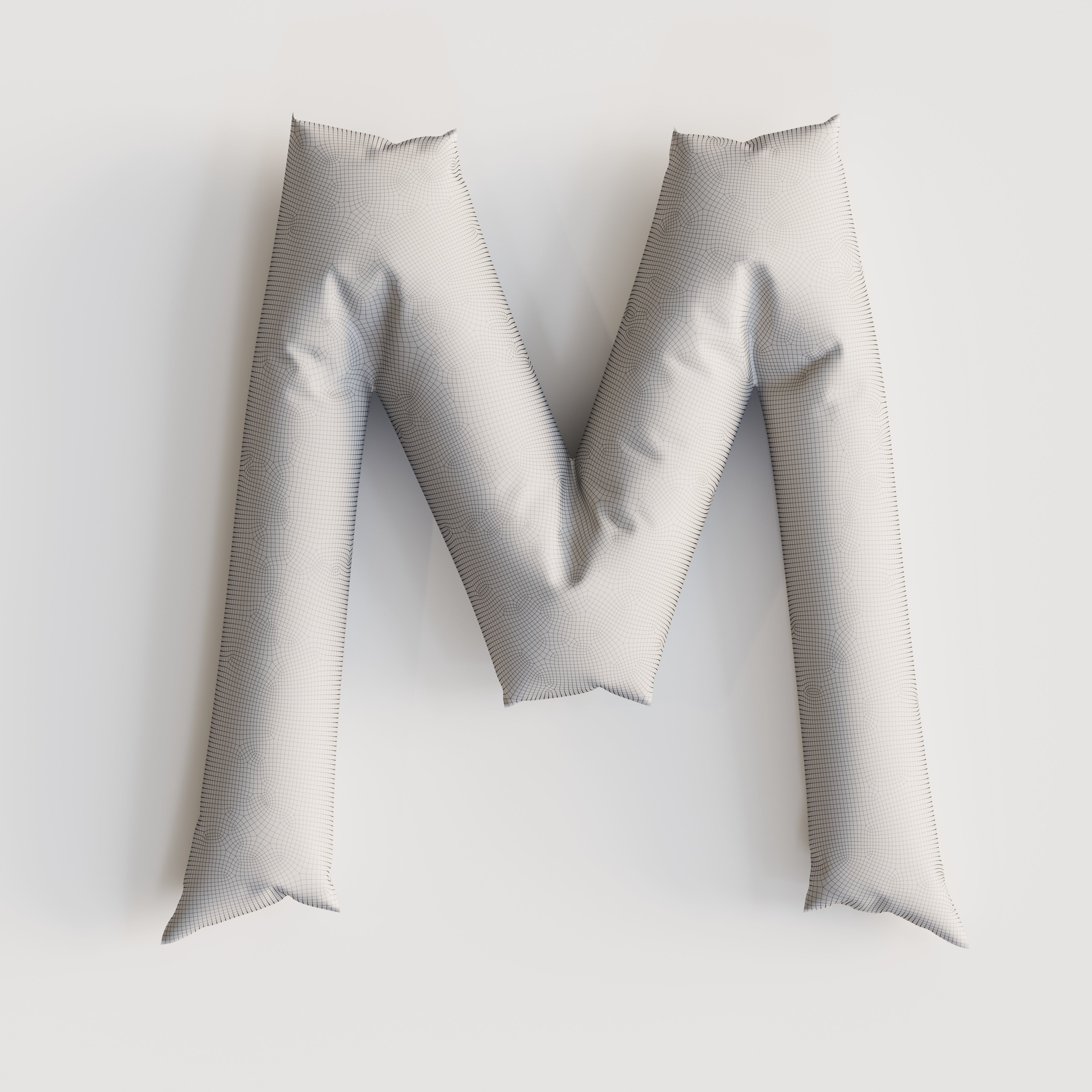 Alphabet balloons  Low-poly 3D model_33