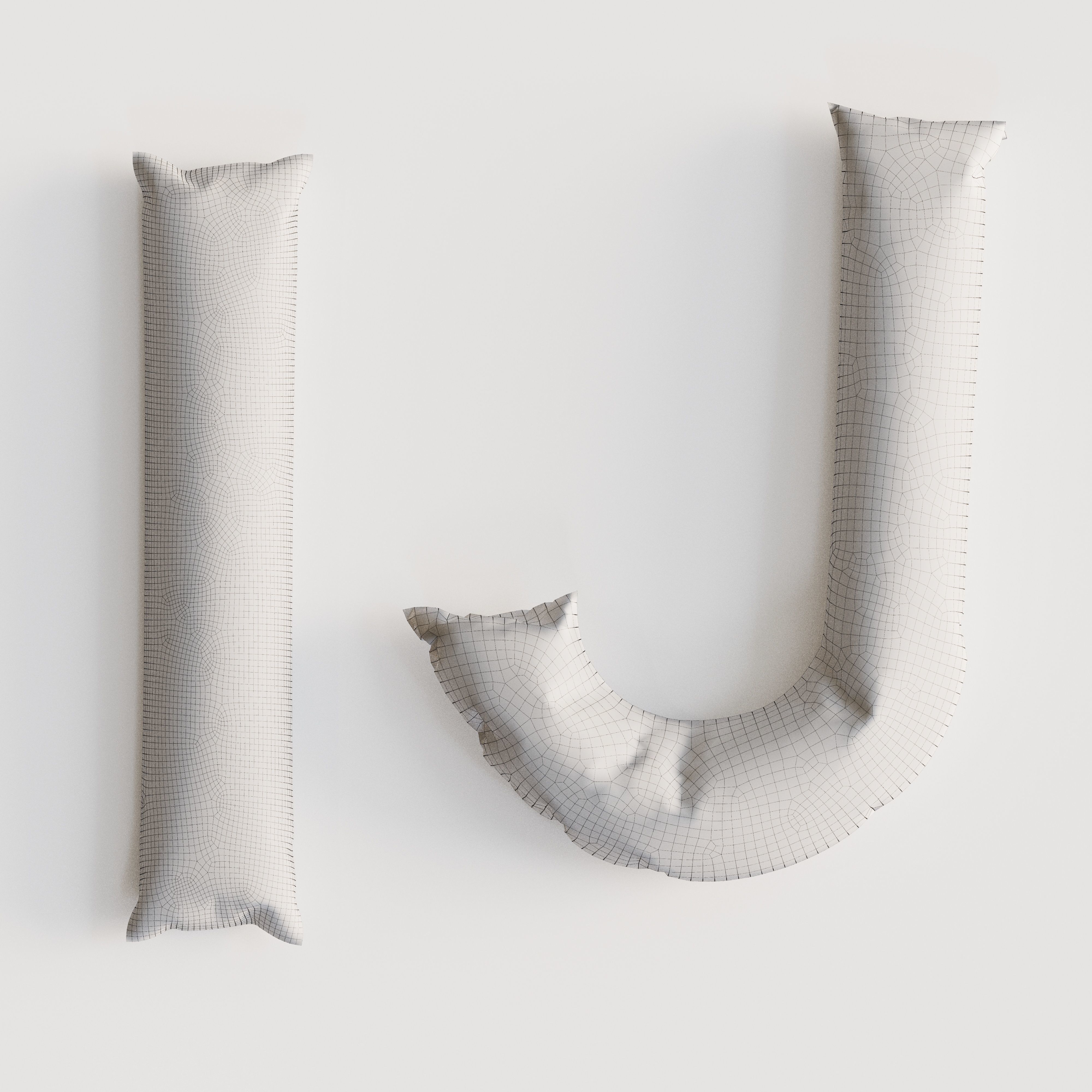 Alphabet balloons  Low-poly 3D model_31