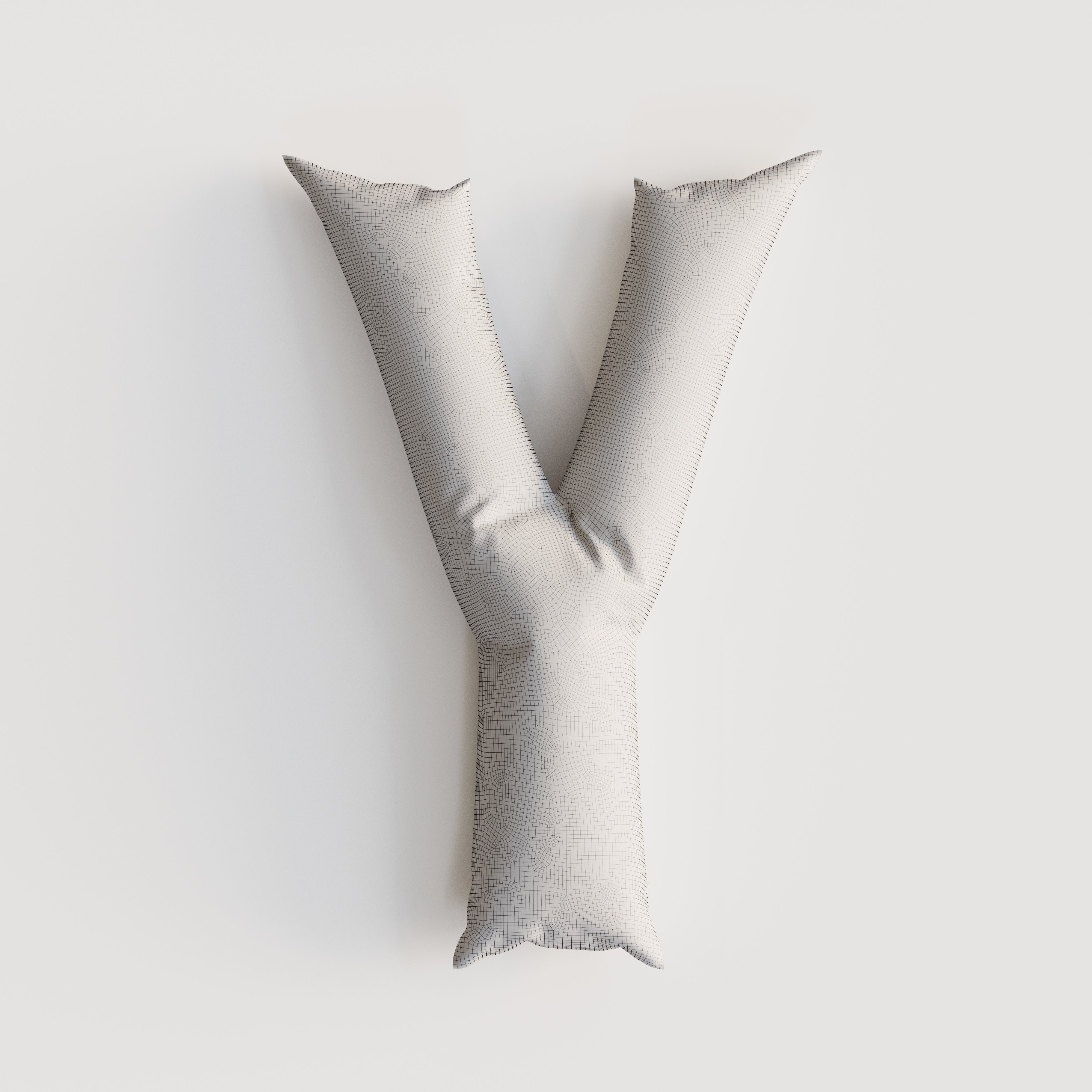 Alphabet balloons  Low-poly 3D model_50