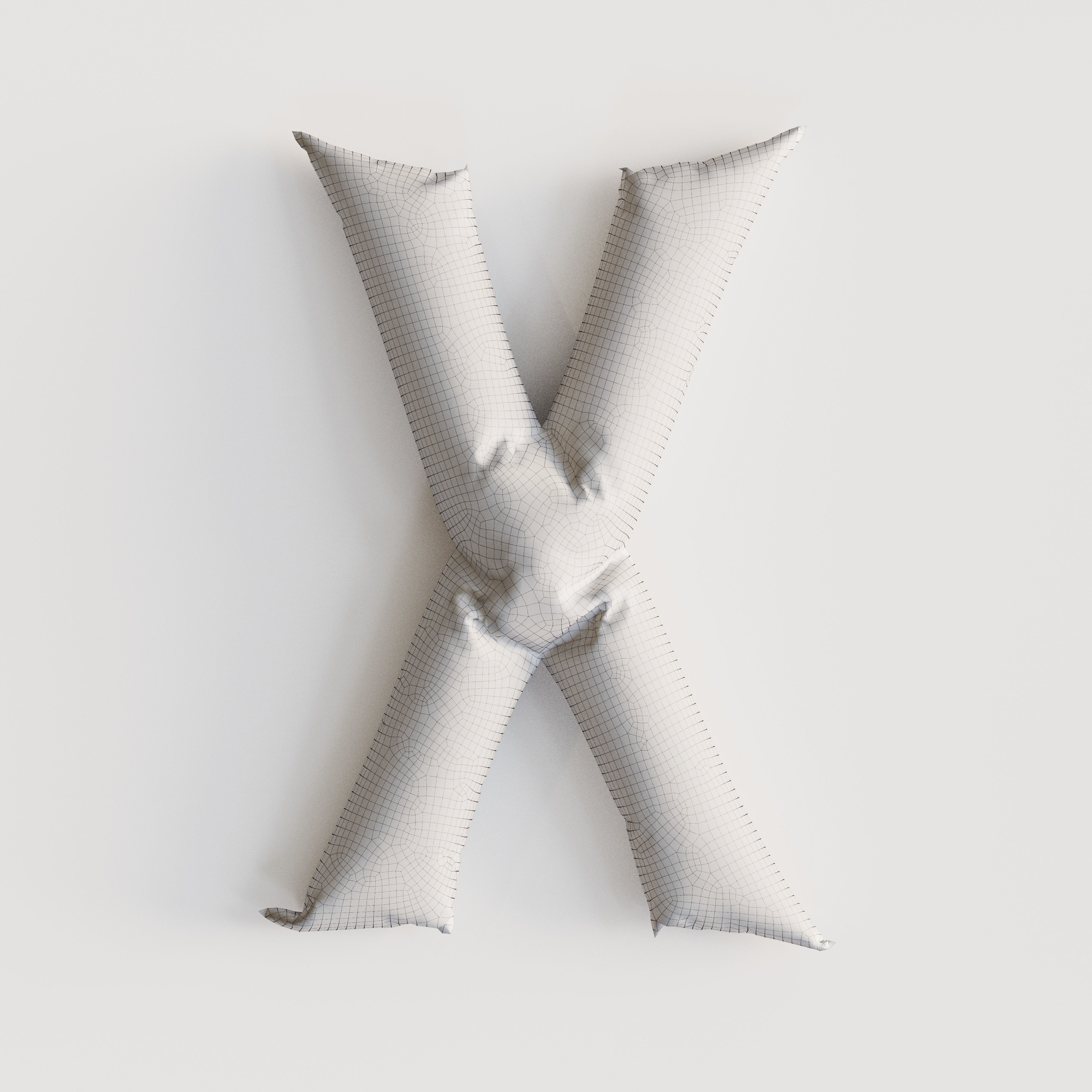 Alphabet balloons  Low-poly 3D model_51