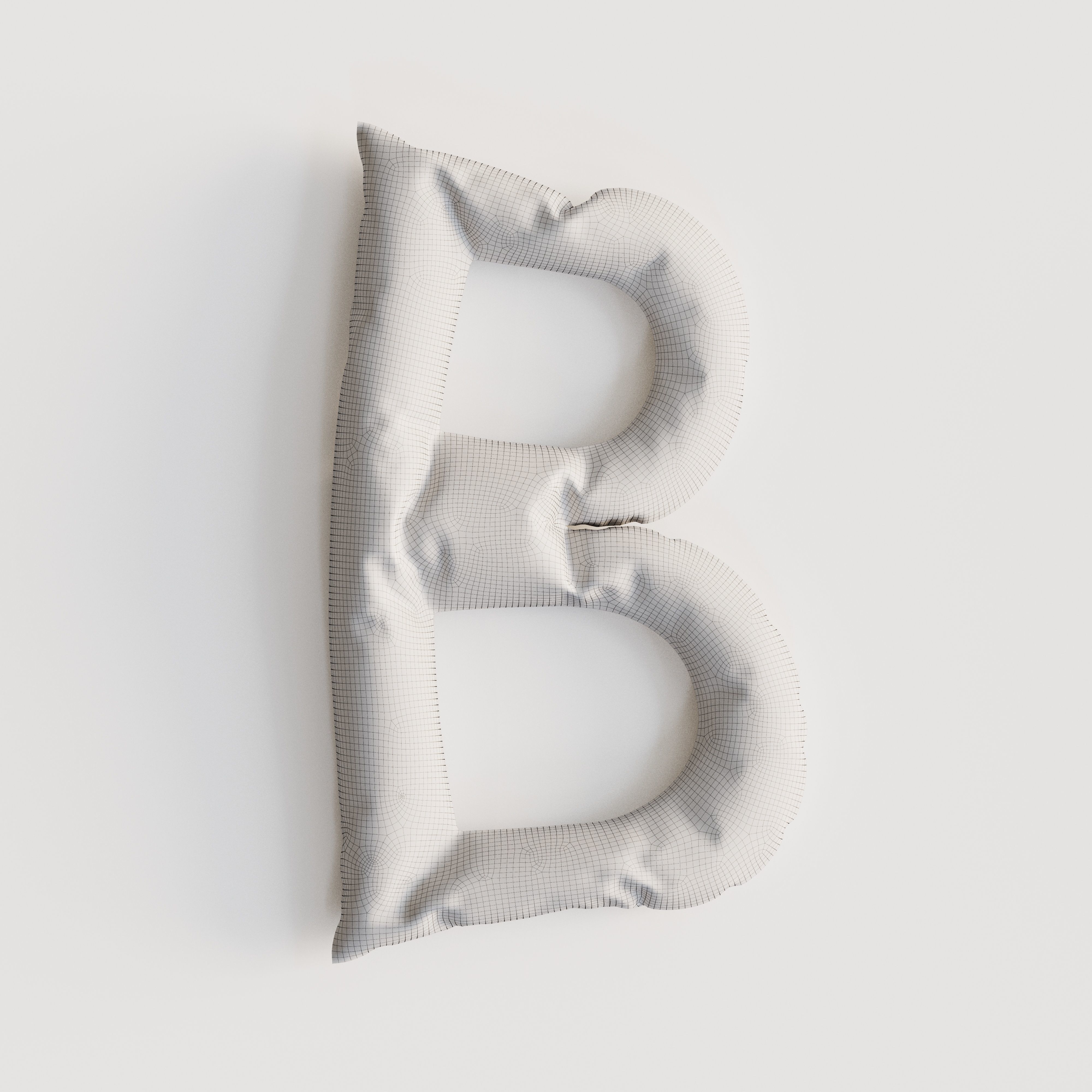 Alphabet balloons  Low-poly 3D model_20