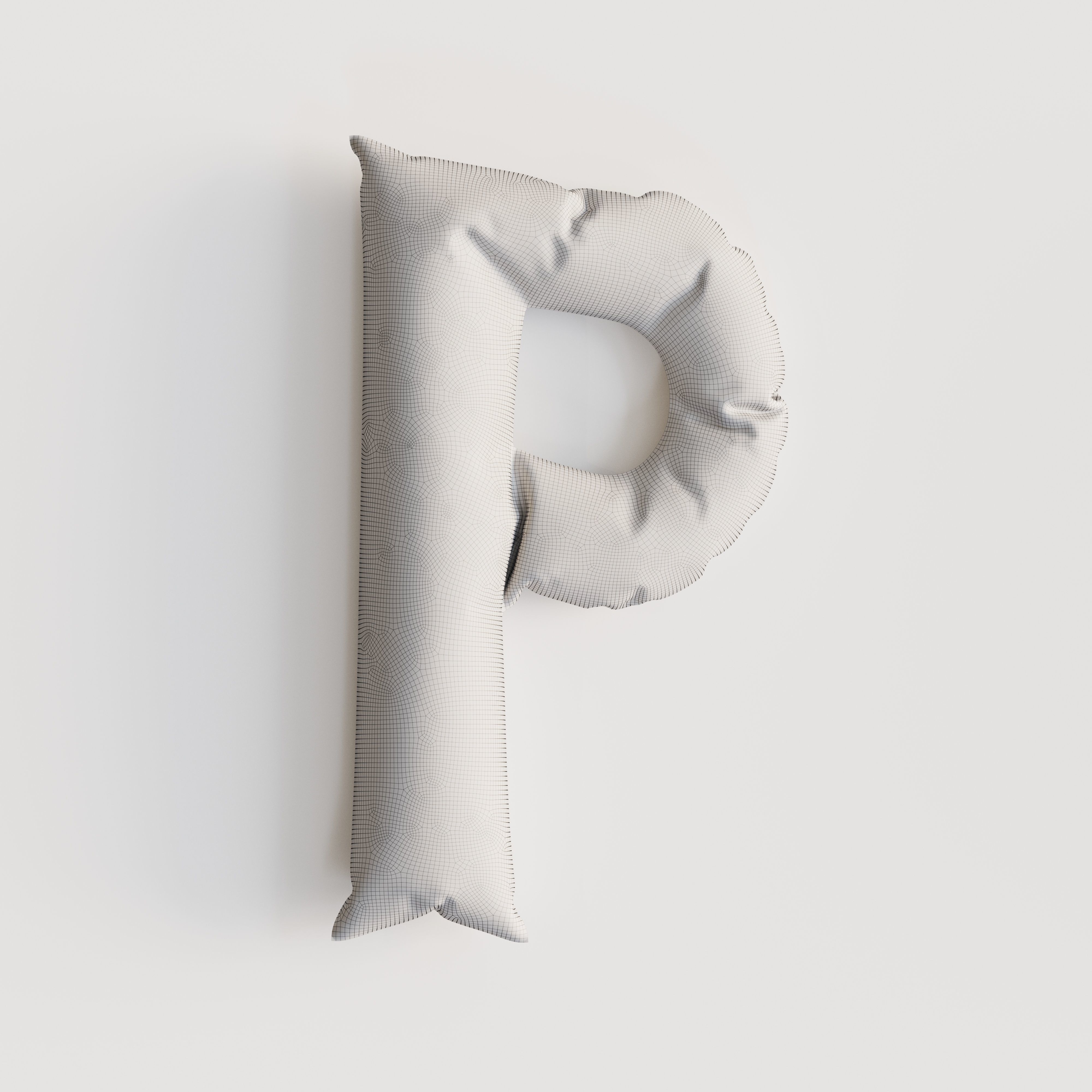 Alphabet balloons  Low-poly 3D model_36