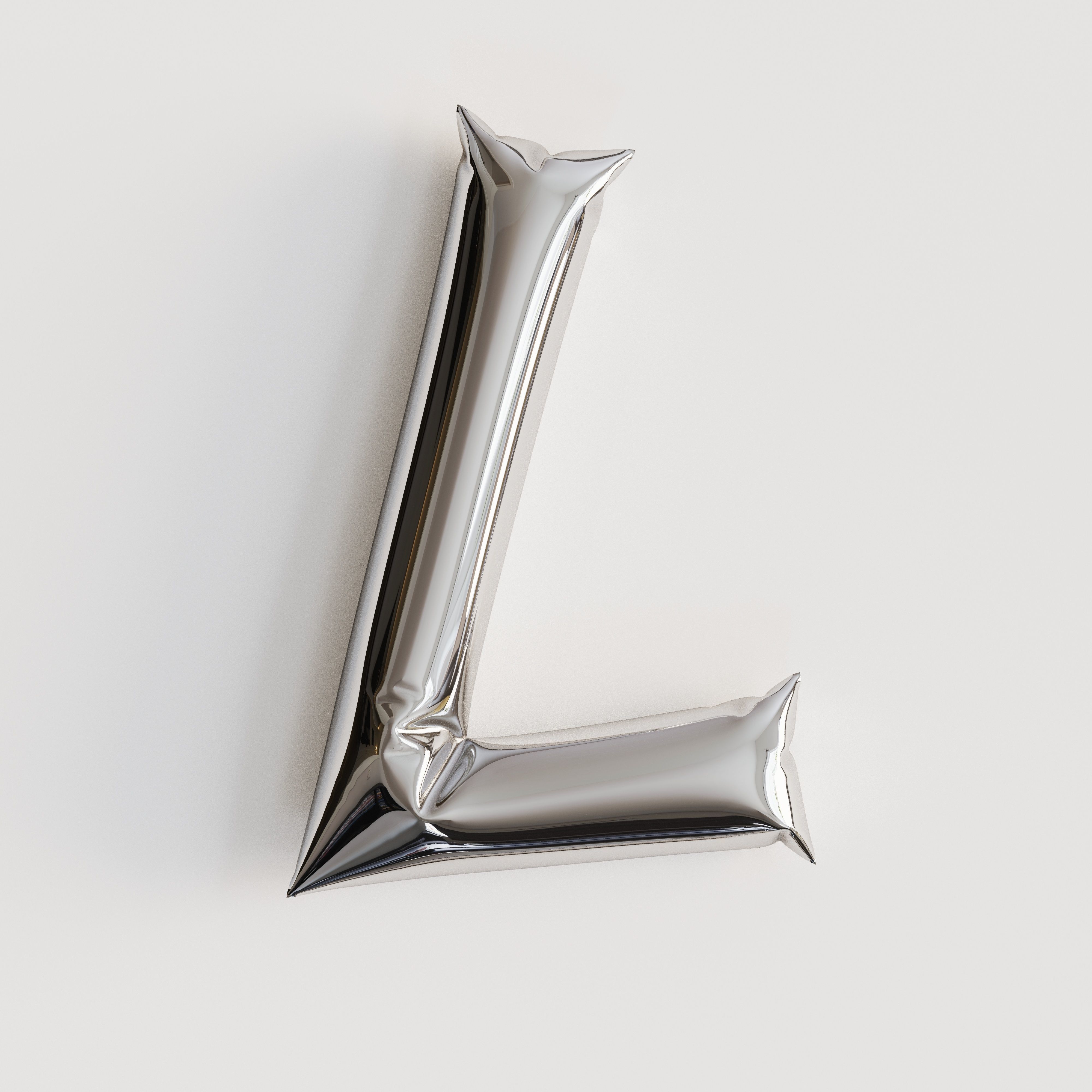 Alphabet balloons  Low-poly 3D model_29