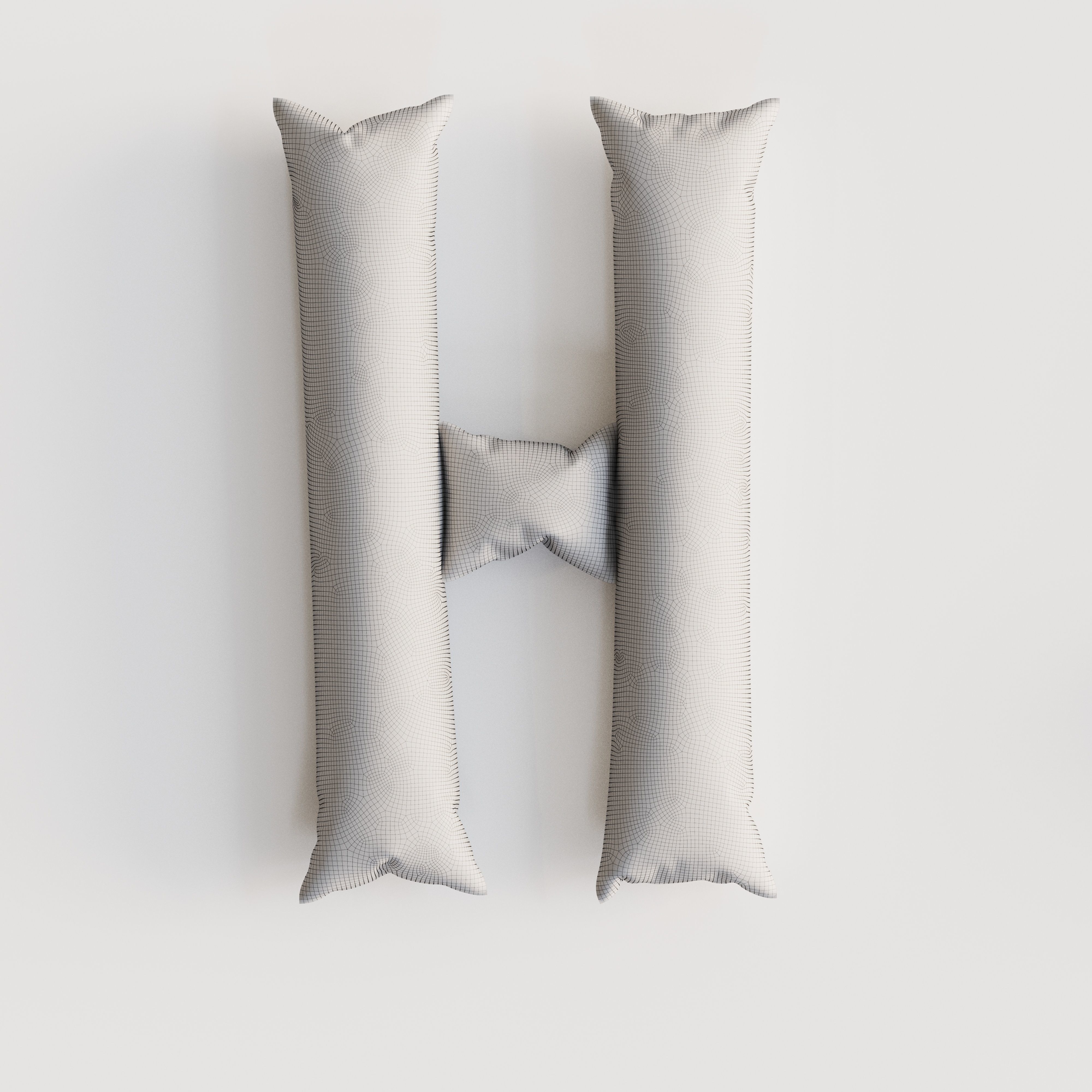 Alphabet balloons  Low-poly 3D model_26