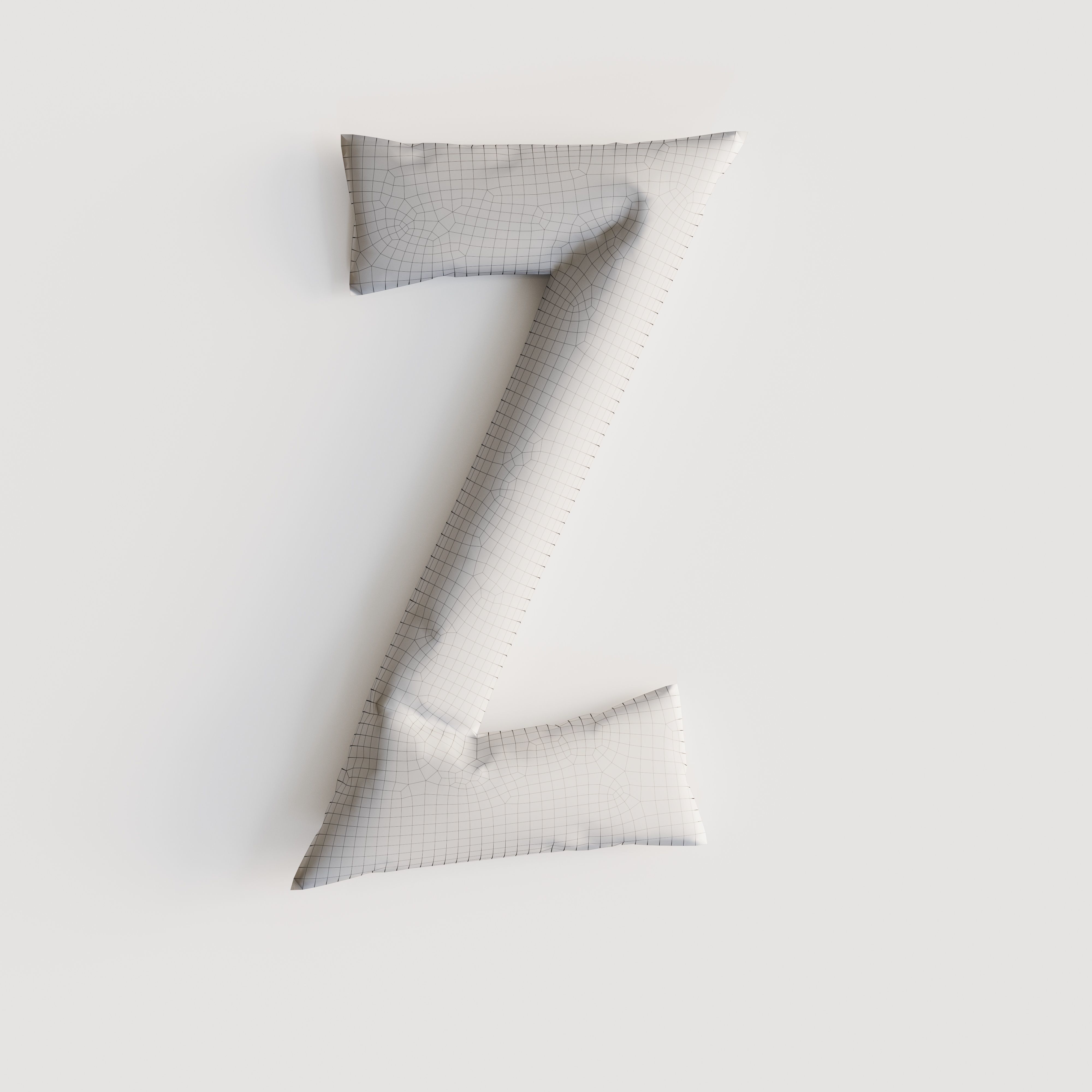 Alphabet balloons  Low-poly 3D model_14