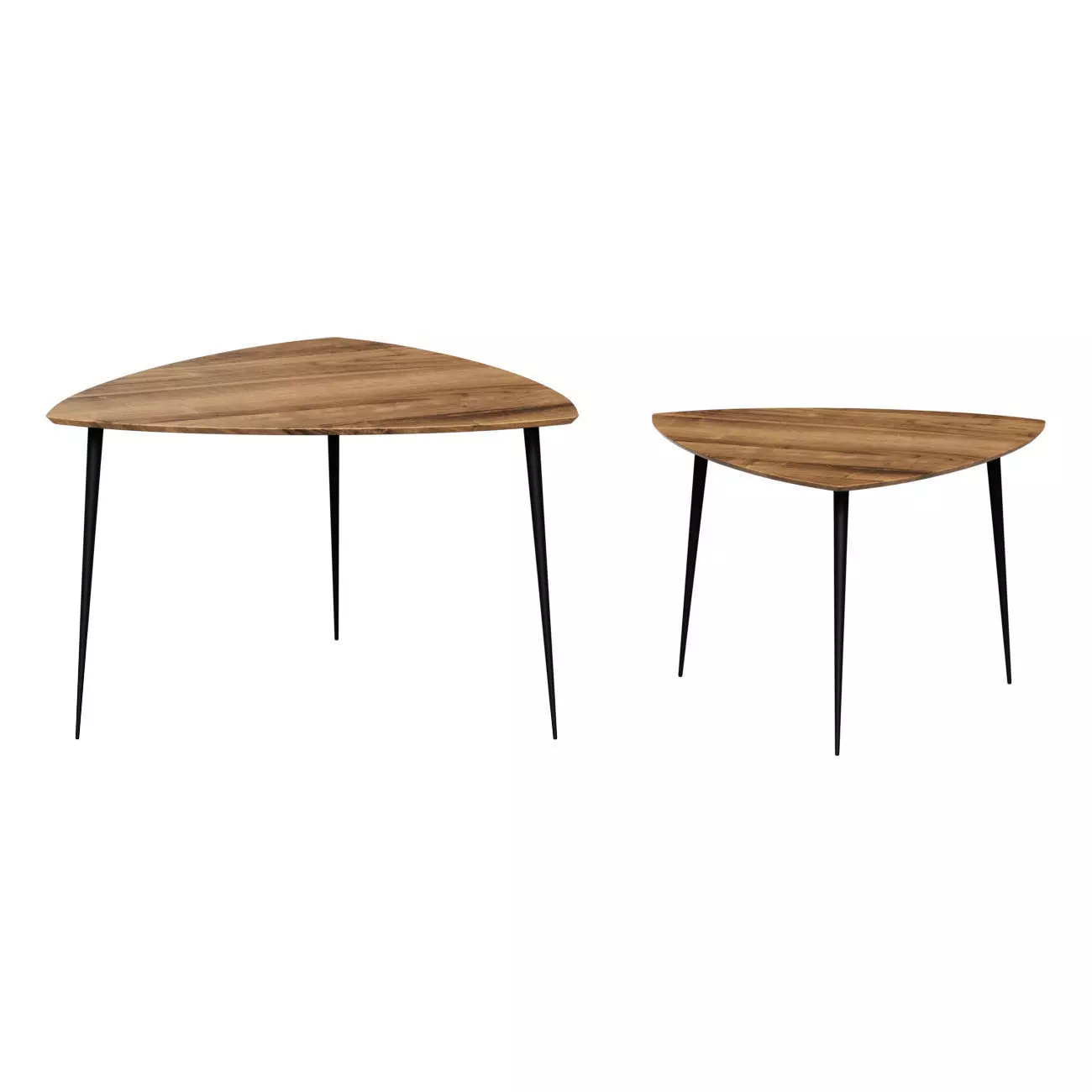 COFFEE TABLES MADE OF SOLID BROWN ACACIA IN SCANDINAVIAN STYLE 3D model_0