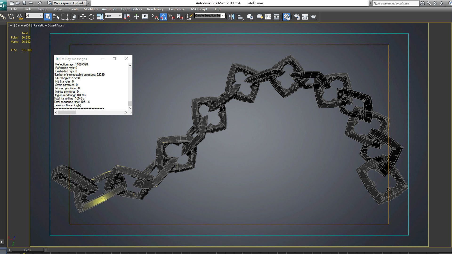 chain metal Chains group of chain links 3D model_4