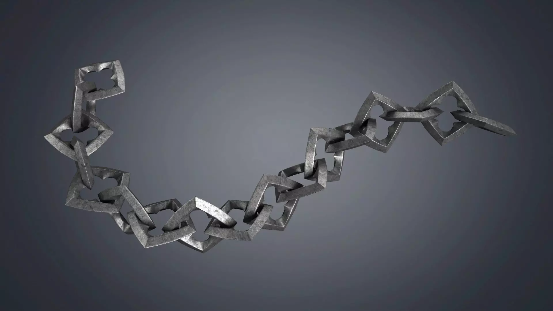 chain metal Chains group of chain links 3D model_0