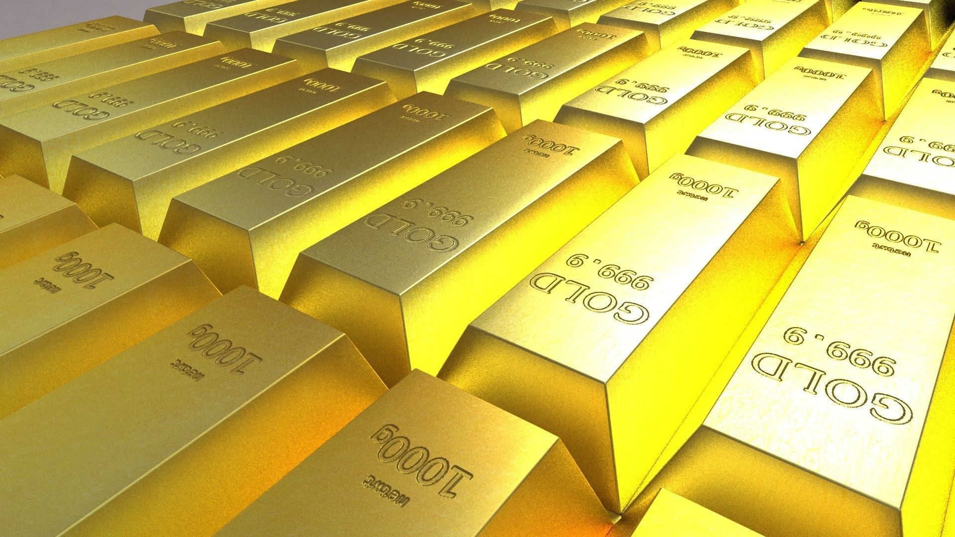 gold bar prices money bank luxury bullion square glazed ingo 3D model_3