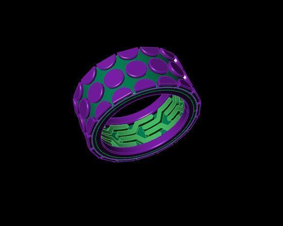 Rings 3D print model_4