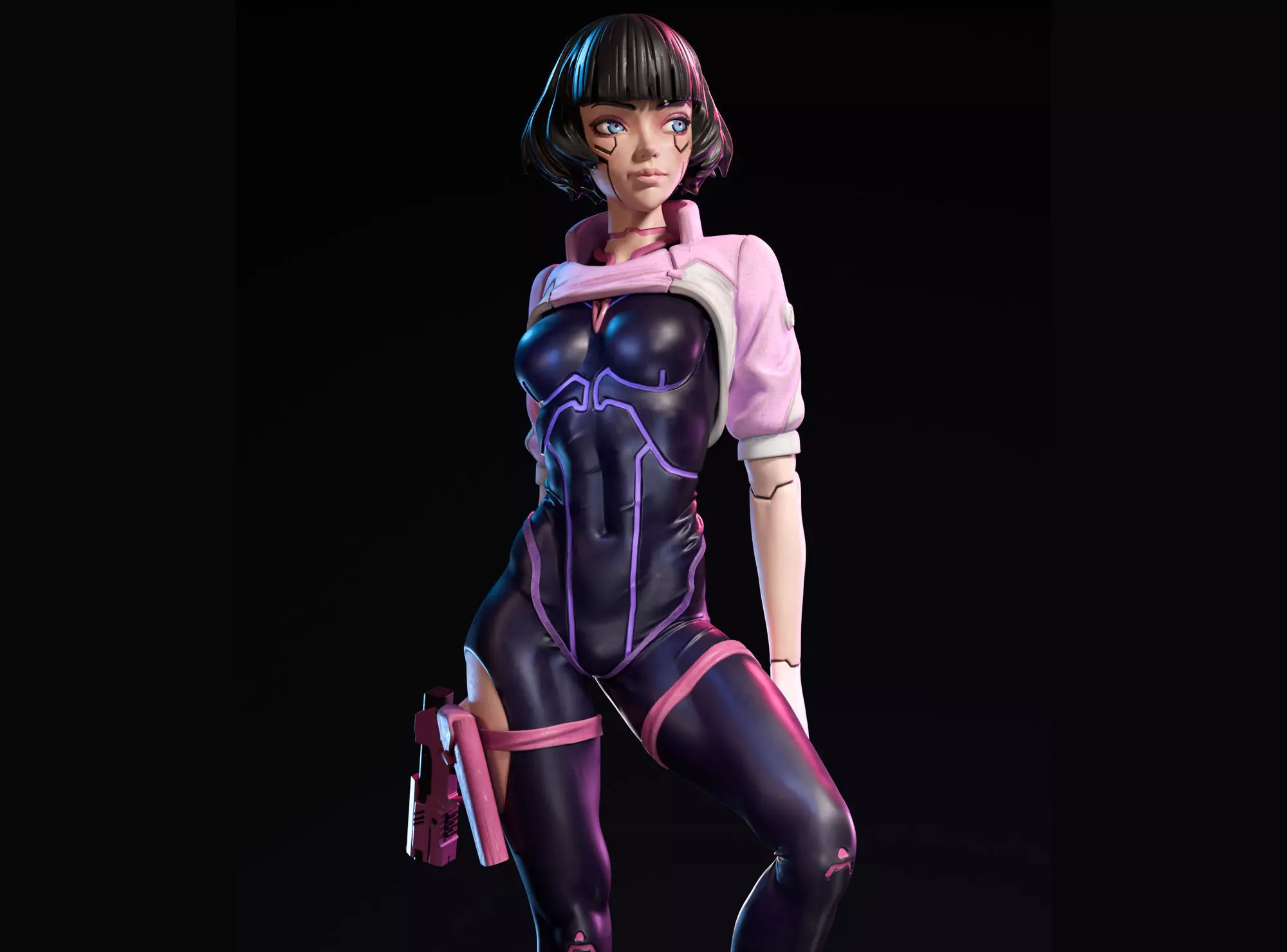 Sasha Cyberpunk Edgerunners 3D print model