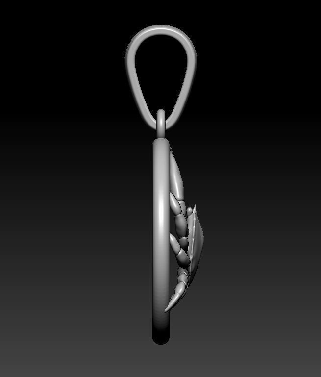 Cancer pendant 3D print model_1