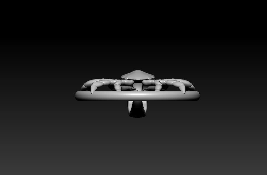 Cancer pendant 3D print model_3