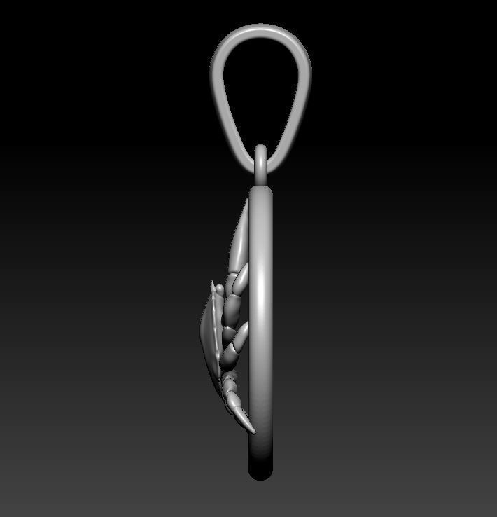 Cancer pendant 3D print model_2