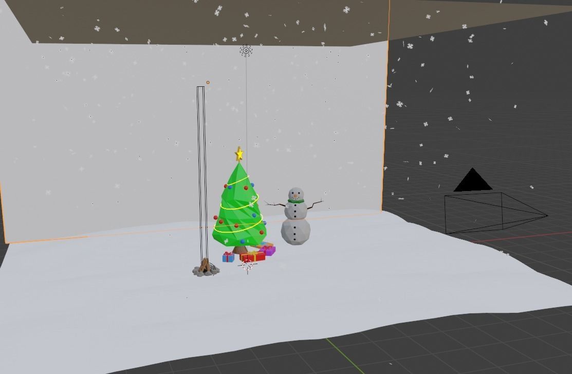 Winter low-poly scene Free low-poly 3D model_2