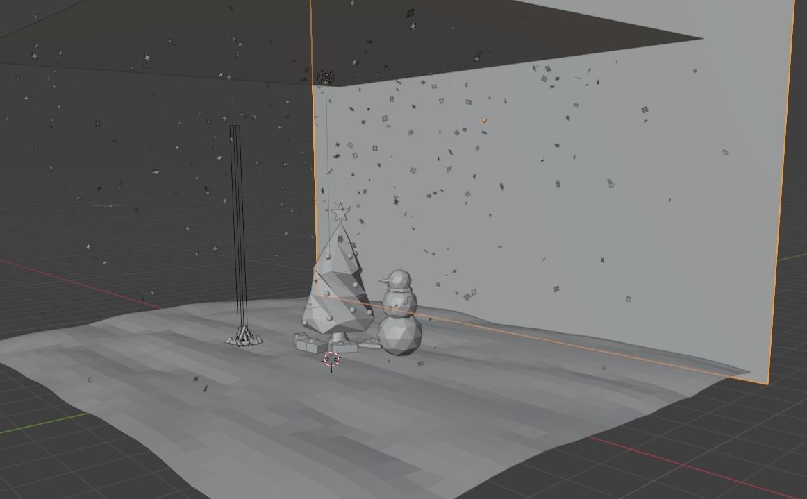 Winter low-poly scene Free low-poly 3D model_4