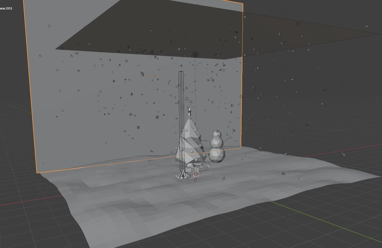 Winter low-poly scene Free low-poly 3D model_1