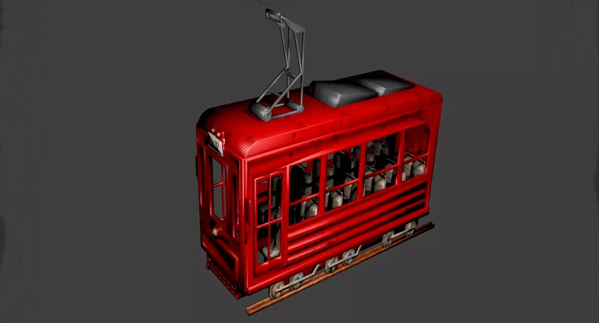 streetcar tram printable model 3D model