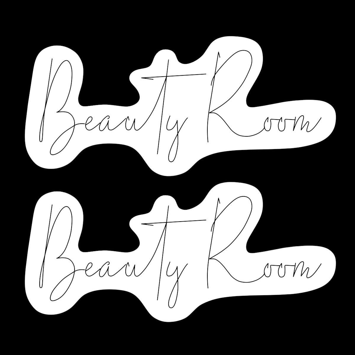 Beauty Room Neon Sign 3D model_2