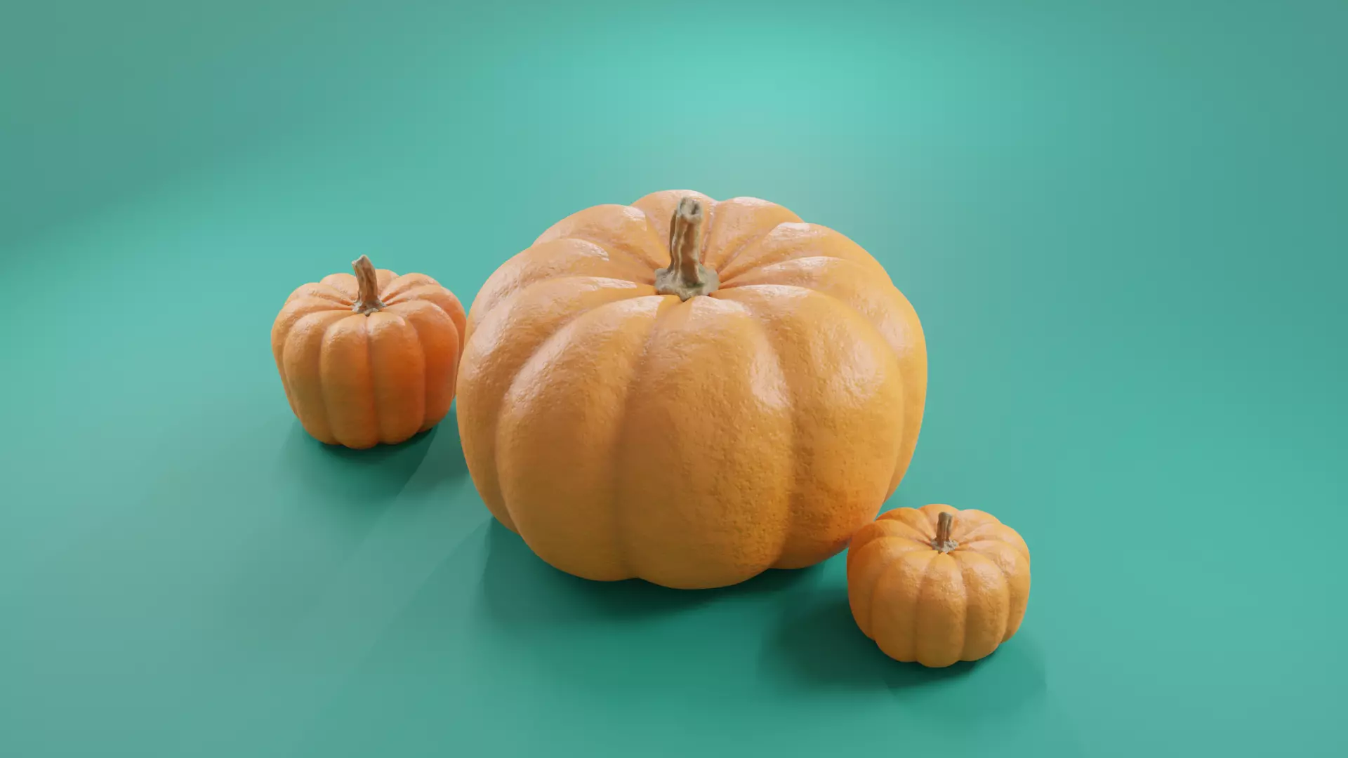 Pumpkins 3D blender 3D model_0