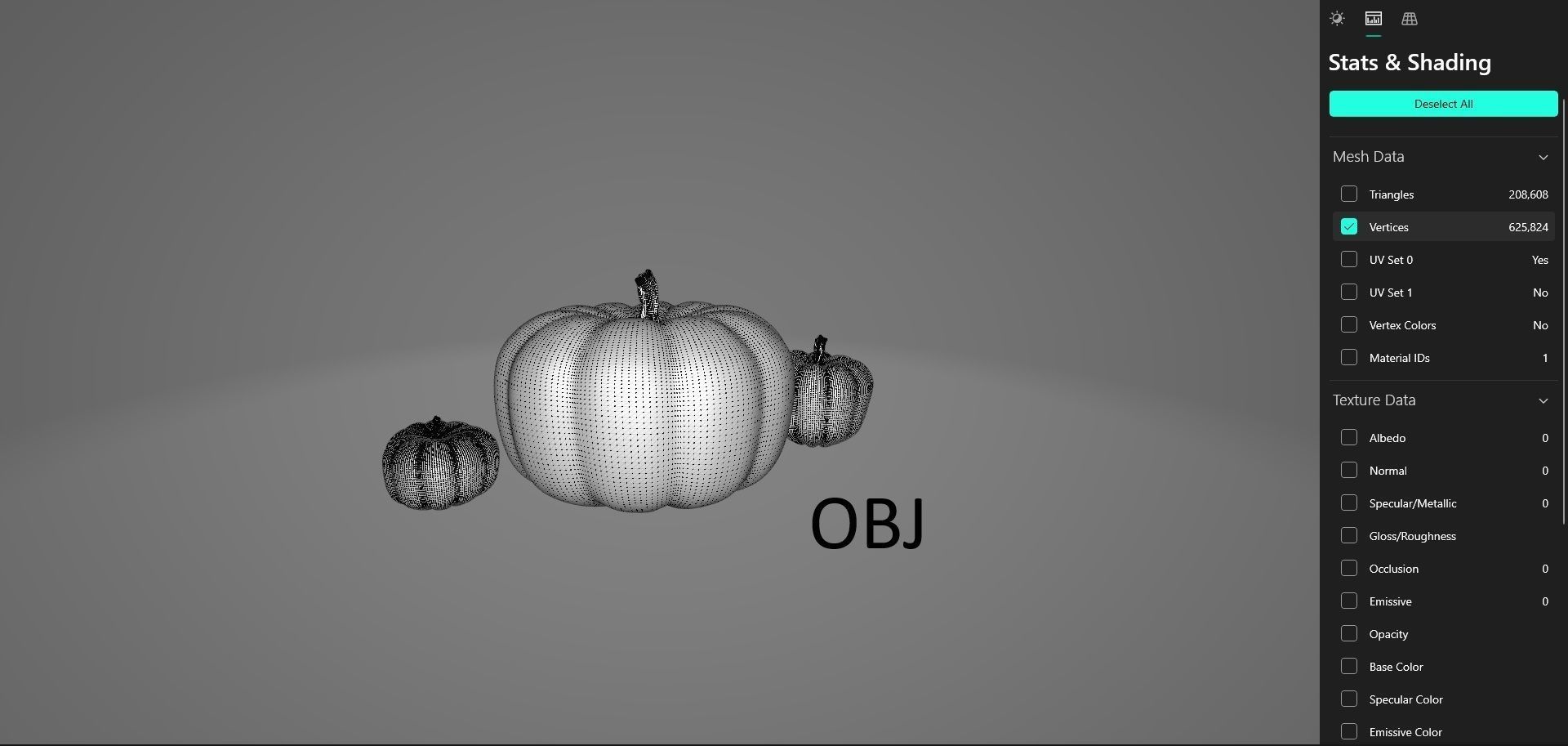 Pumpkins 3D blender 3D model_6