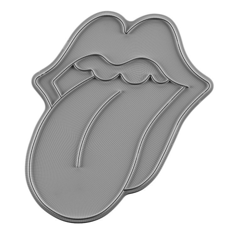 Hot Lips Rolling Stones Neon Sign 3D model_1
