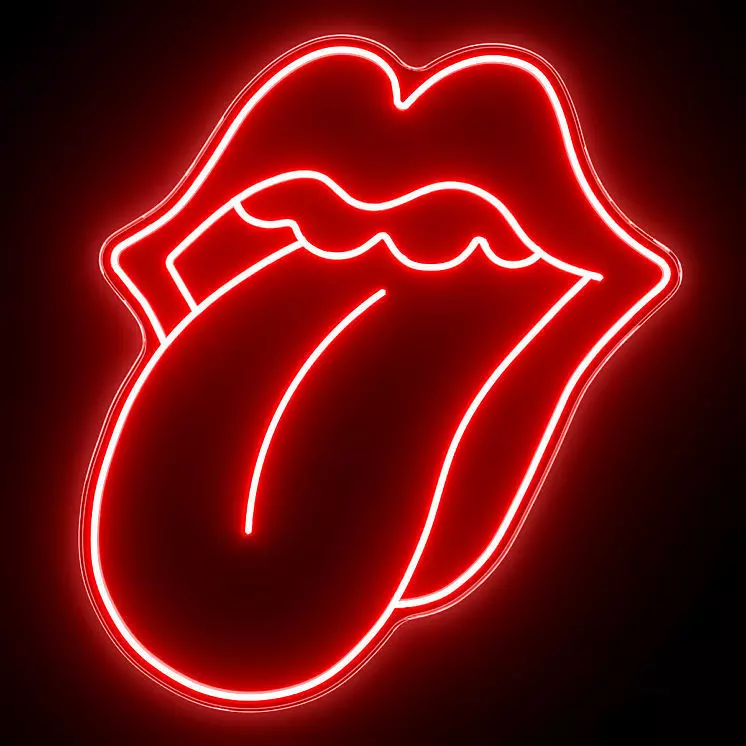 Hot Lips Rolling Stones Neon Sign 3D model_0