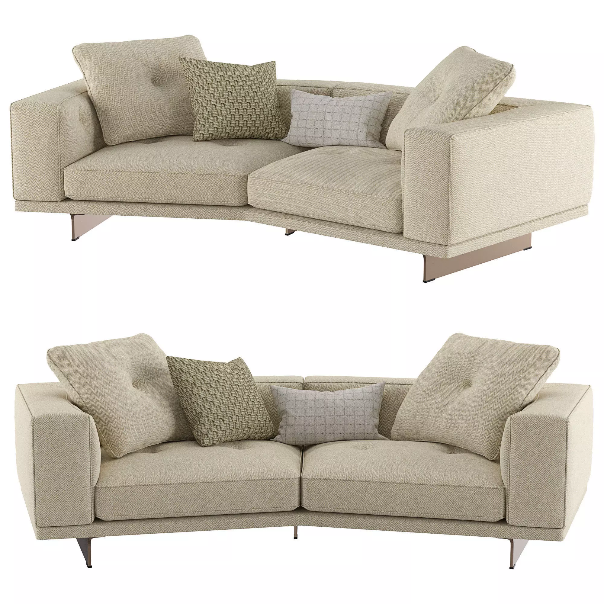 Inclined Sofa Dylan 3D model_0