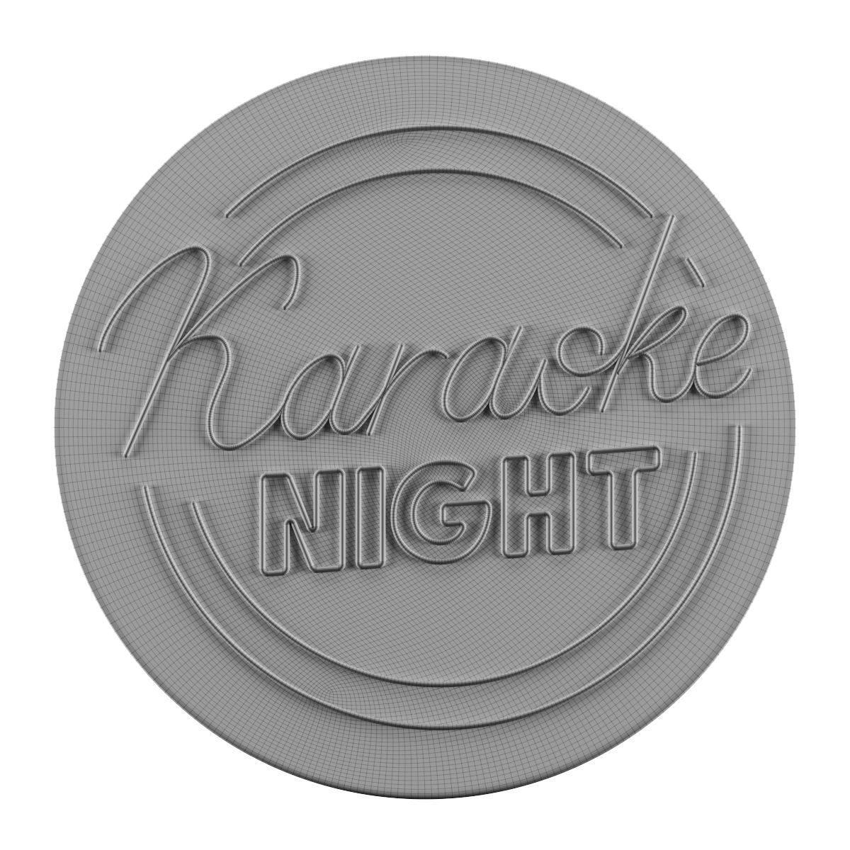 Karaoke Night Neon Sign 3D model_1