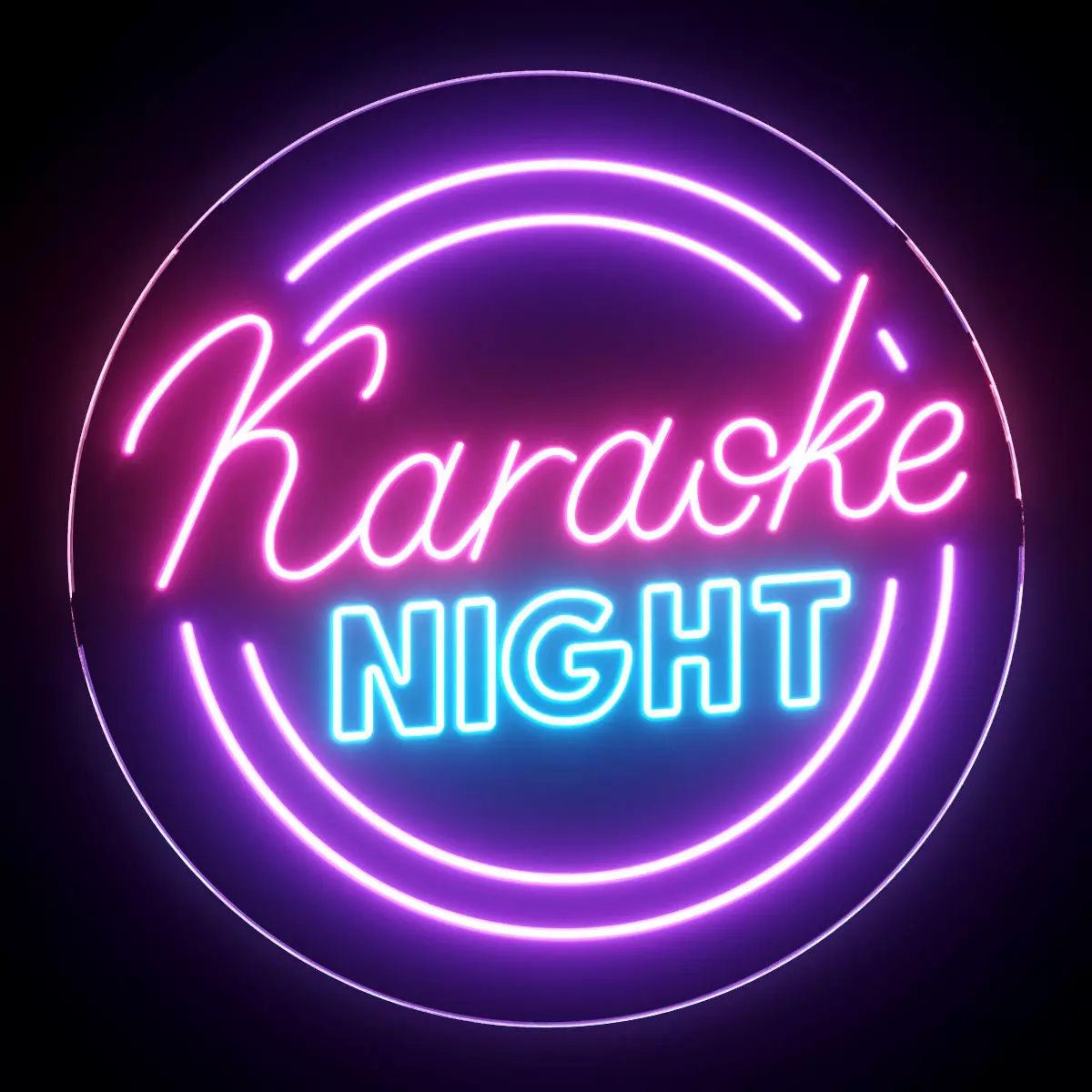 Karaoke Night Neon Sign 3D model_0
