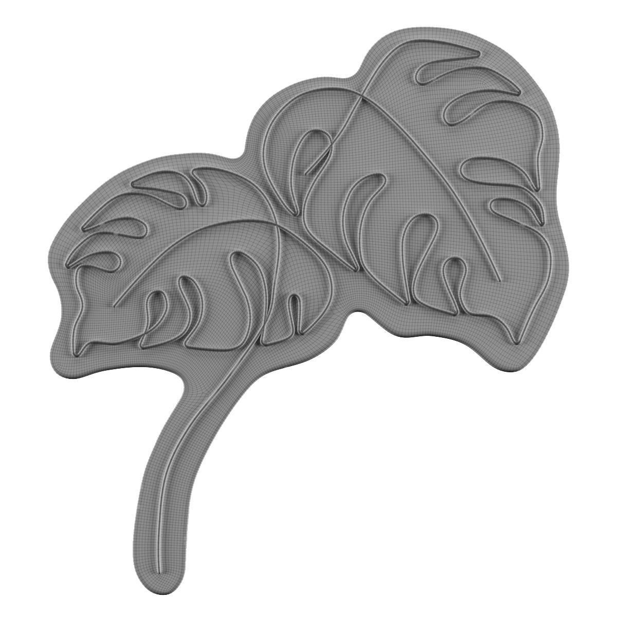 Monstera Neon Sign 3D model_1